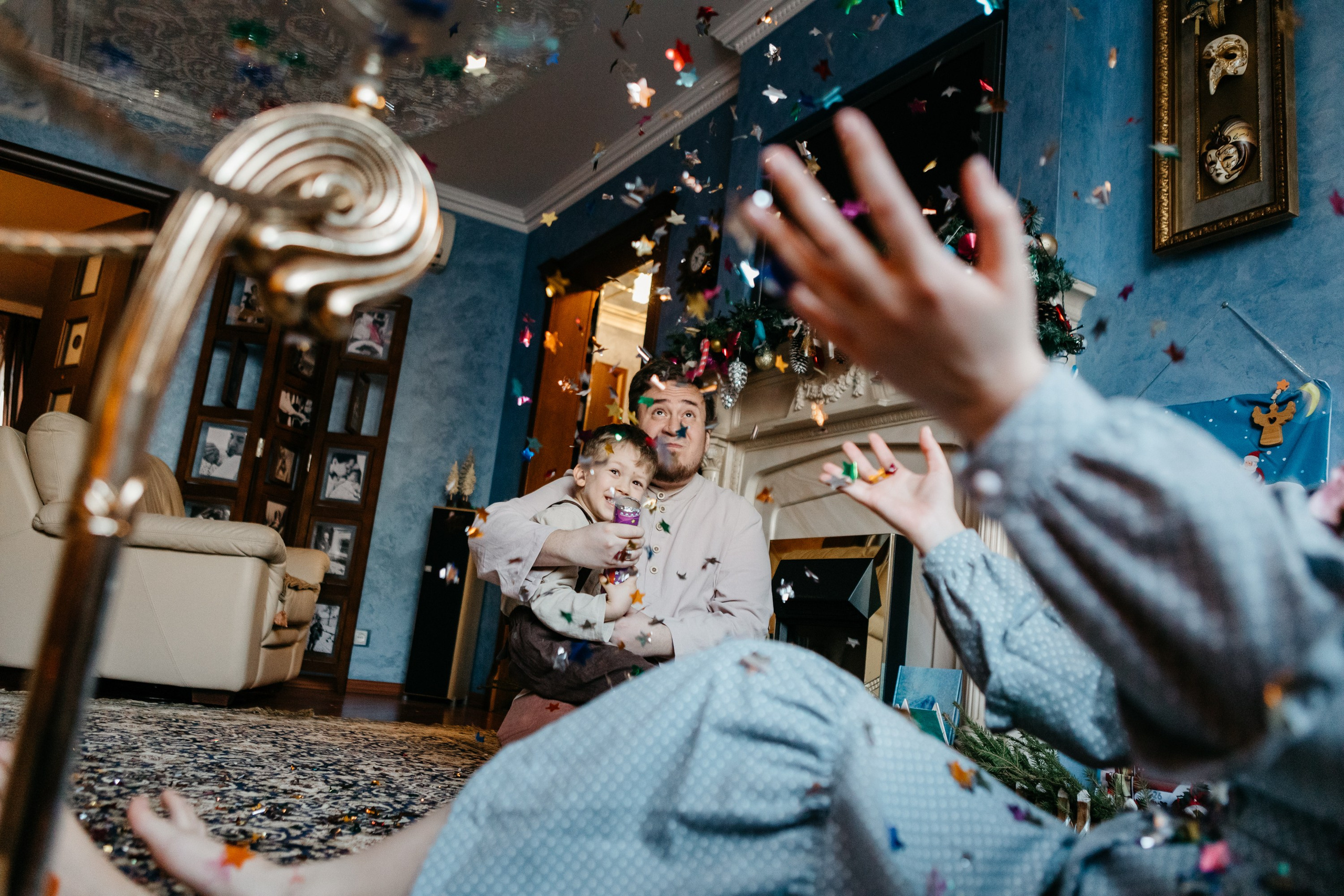Новогодняя фотосессия дома Москва. Семейный фотограф Маша Тимофеева | Москва