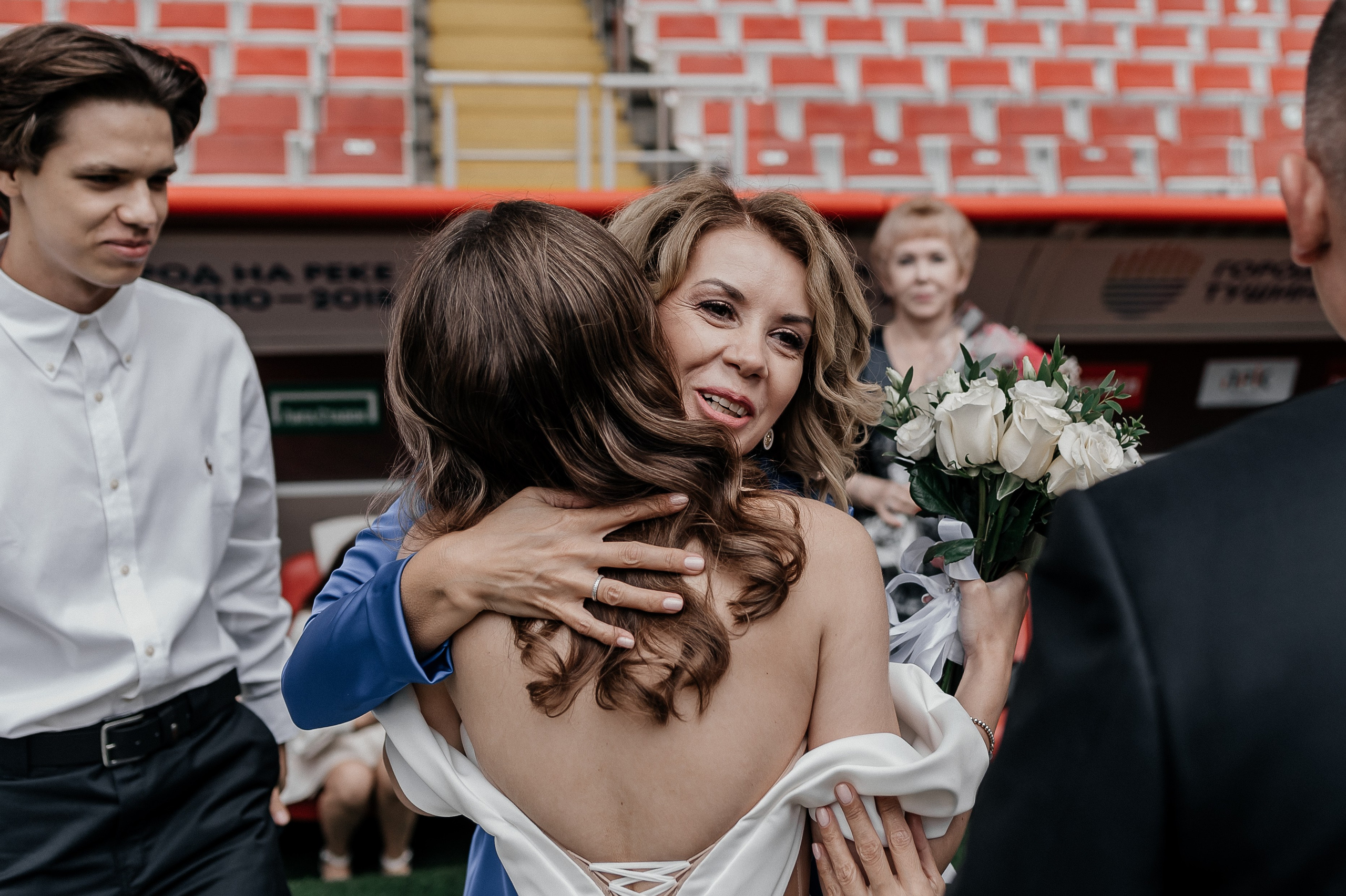 Поздравления от гостей на стадионе Спартак