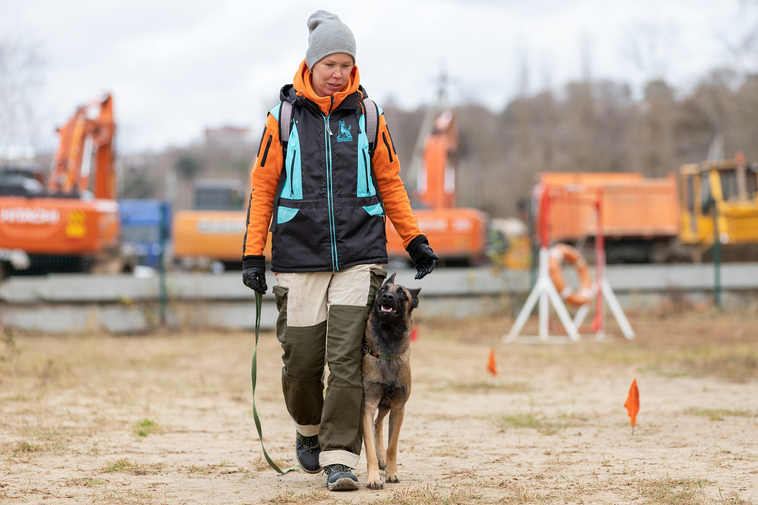 Вера и Чейз на экзамене ОКД. Фотограф-анималист в Калуге Мария Шерскова