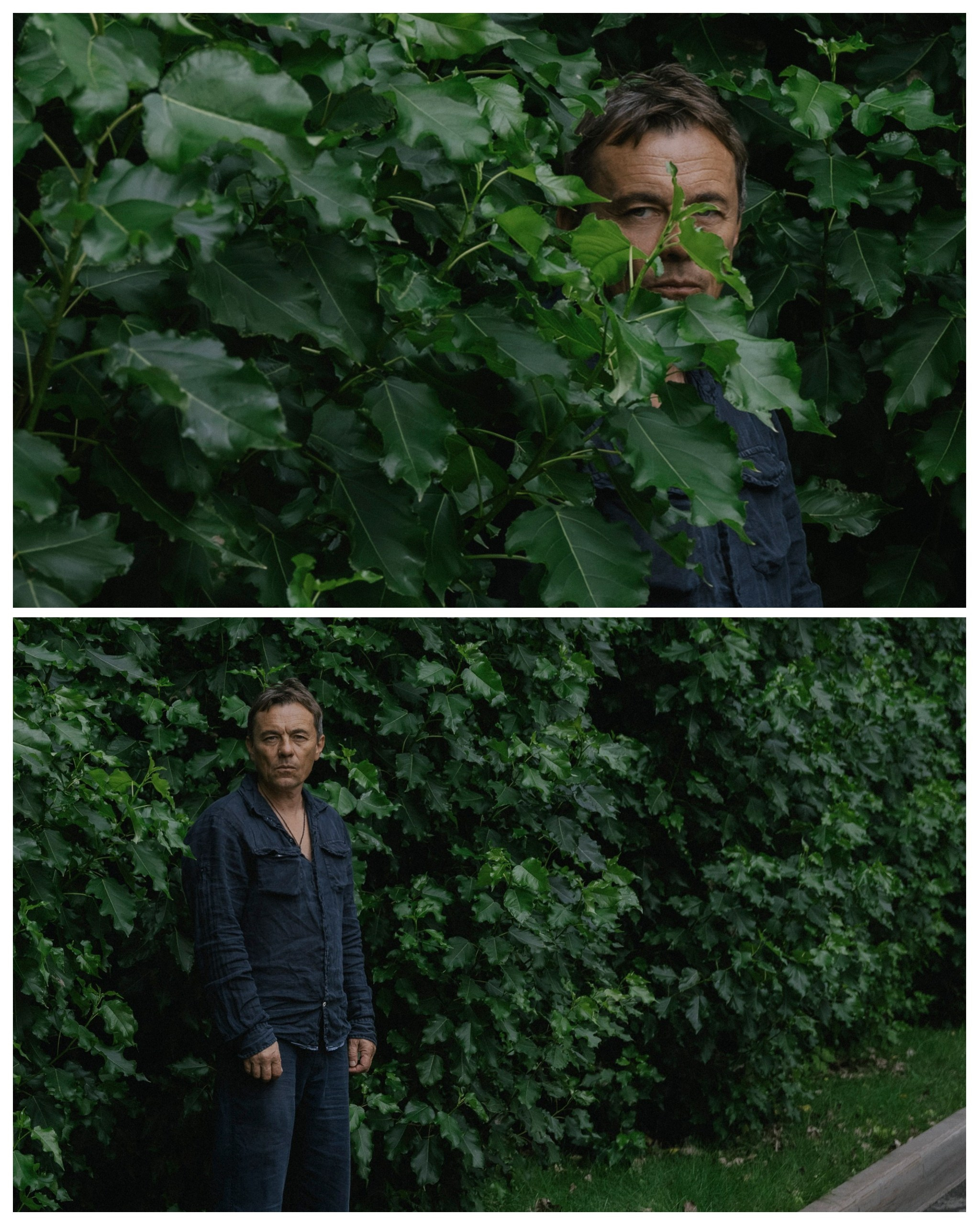 мужчина в лесу, мужчина выходит из леса