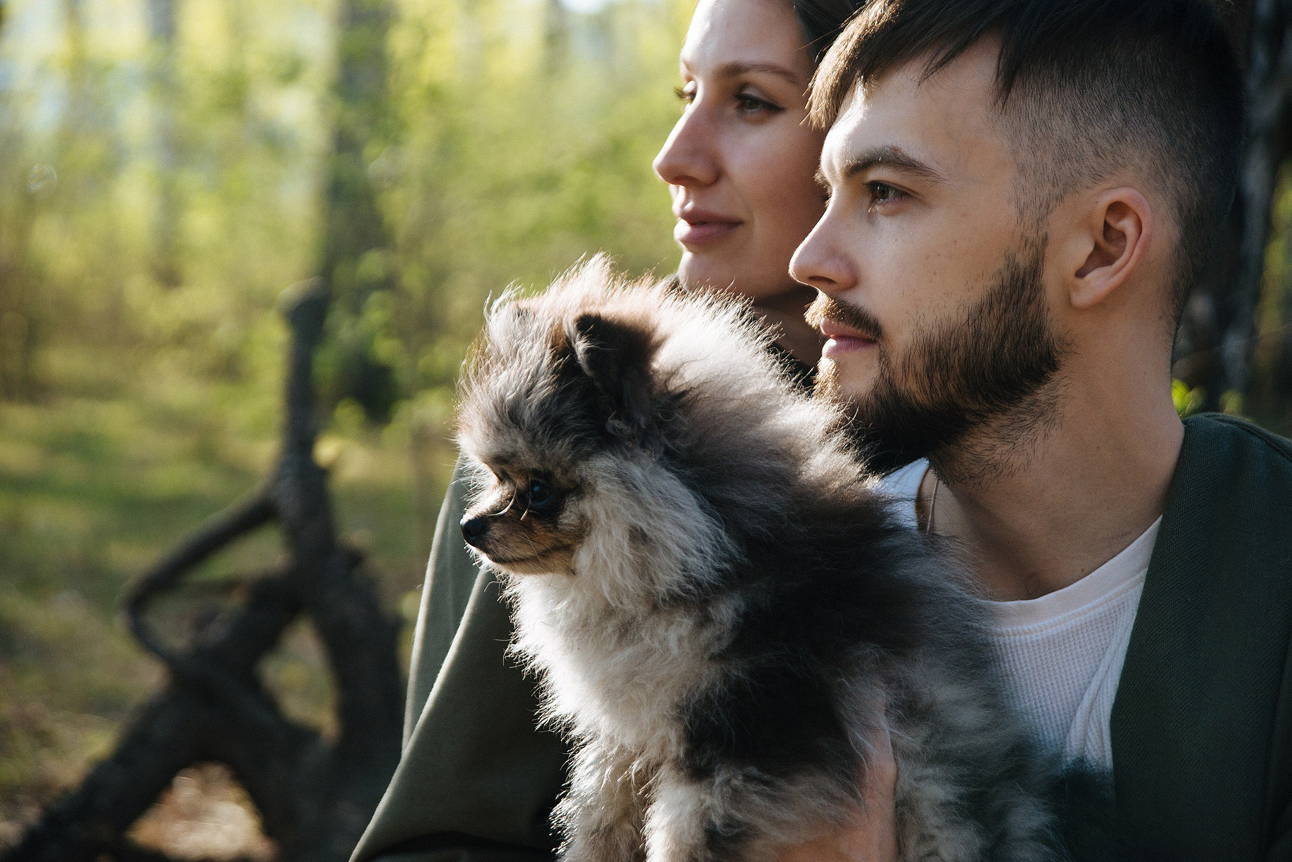 Прогулочная фотосессия lovestory с собачкой. Семейный фотограф Дарья Едапина Новосибирск. Фотограф Дарья Едапина Новосибирск