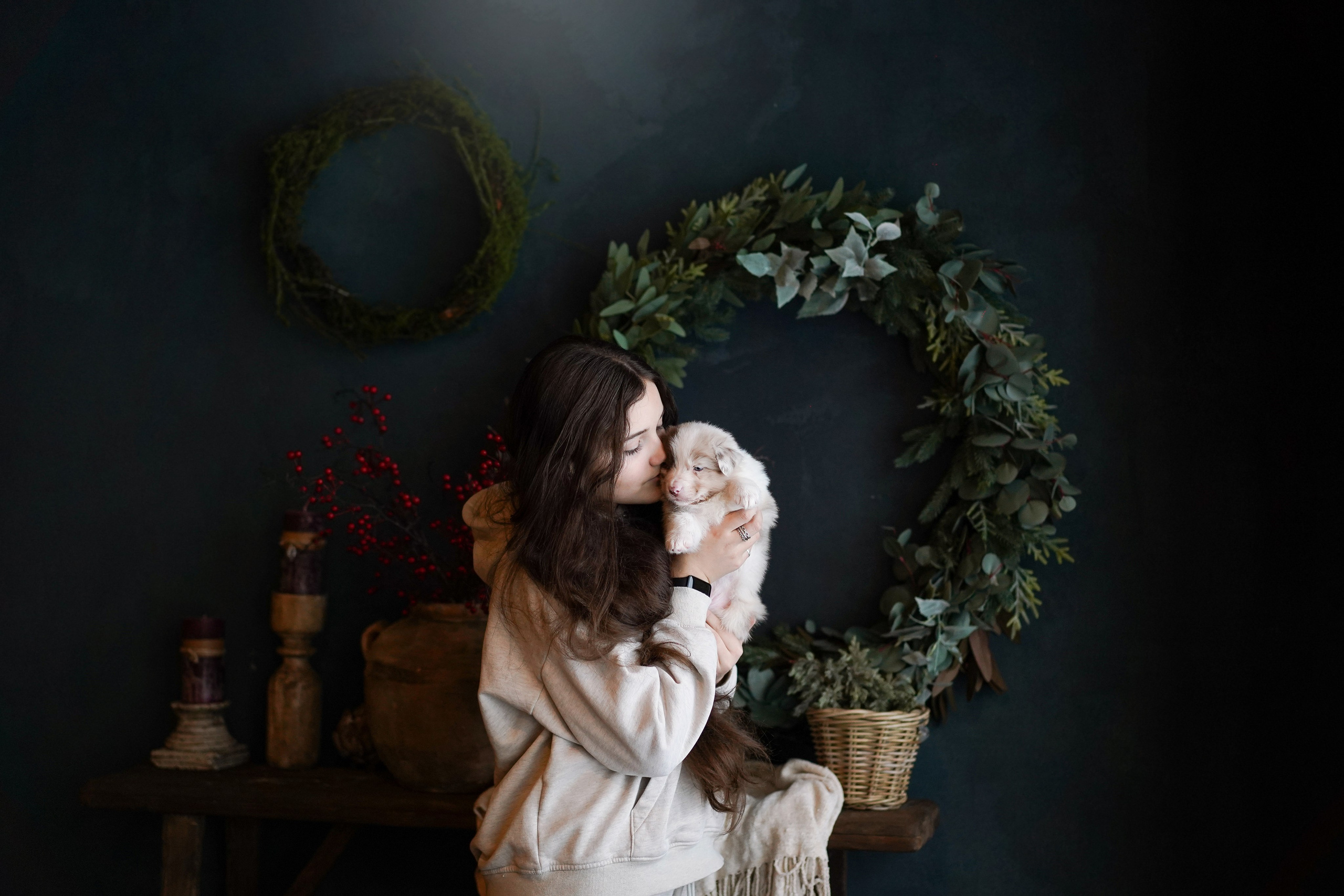 Съемка щеночков в студии. Фотограф-анималист в Санкт-Петербурге Яна Мартынова