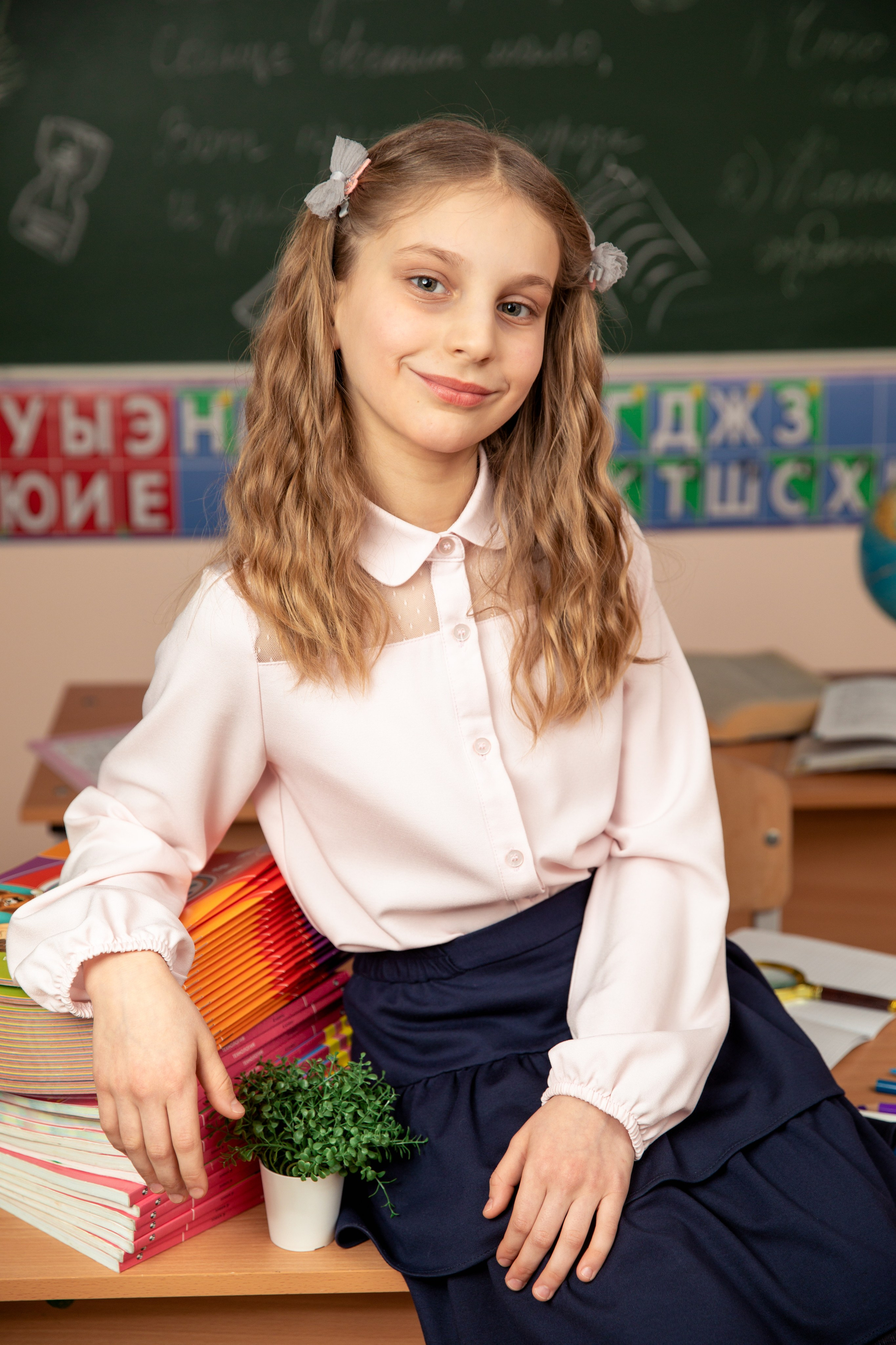 Фотосессия в школе для четвертого класса. Выпускные альбомы Евгении Виноградовой г. Липецк