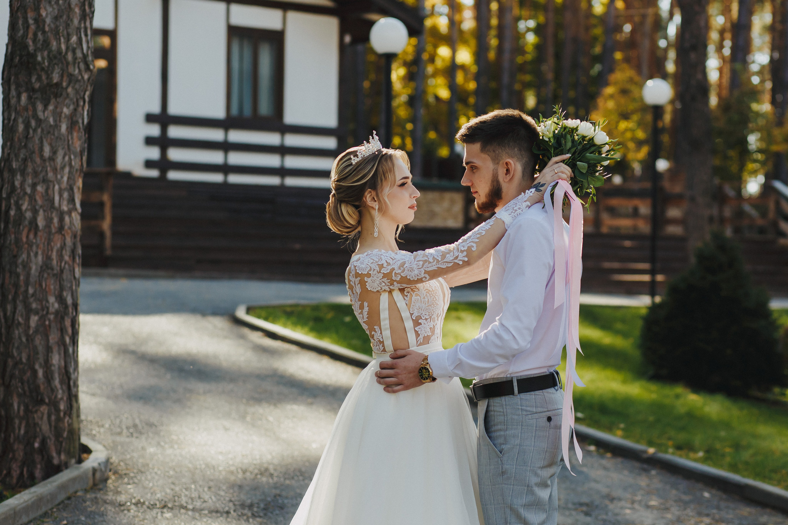Свадебные фотографии Дмитрия и Ксении на базе отдыха Донской лес. Свадебный и портретный фотограф в Липецке Станислав Истомин