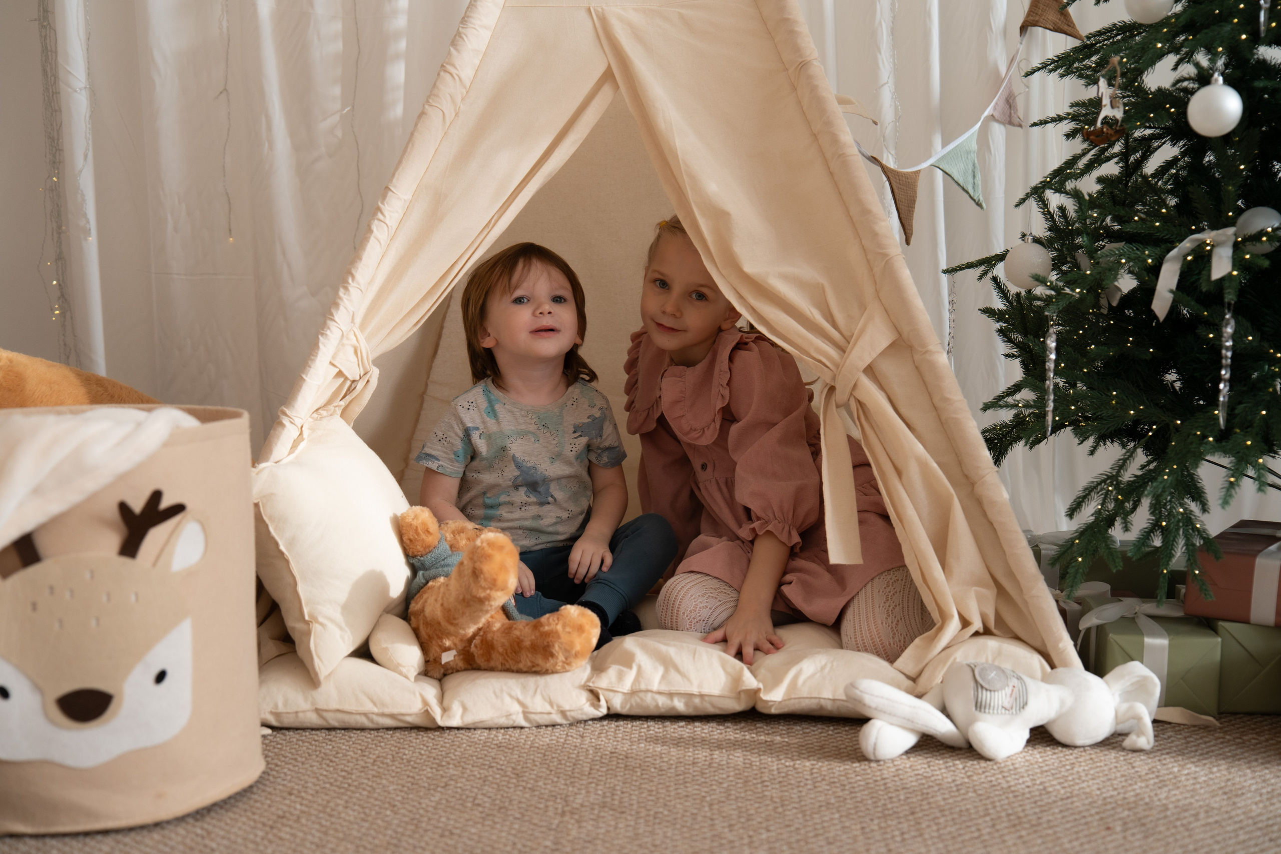 Новогодняя съемка Галя+Джон+Ладушка. Фотограф в Ростове-на-Дону Елизаваета Маковей