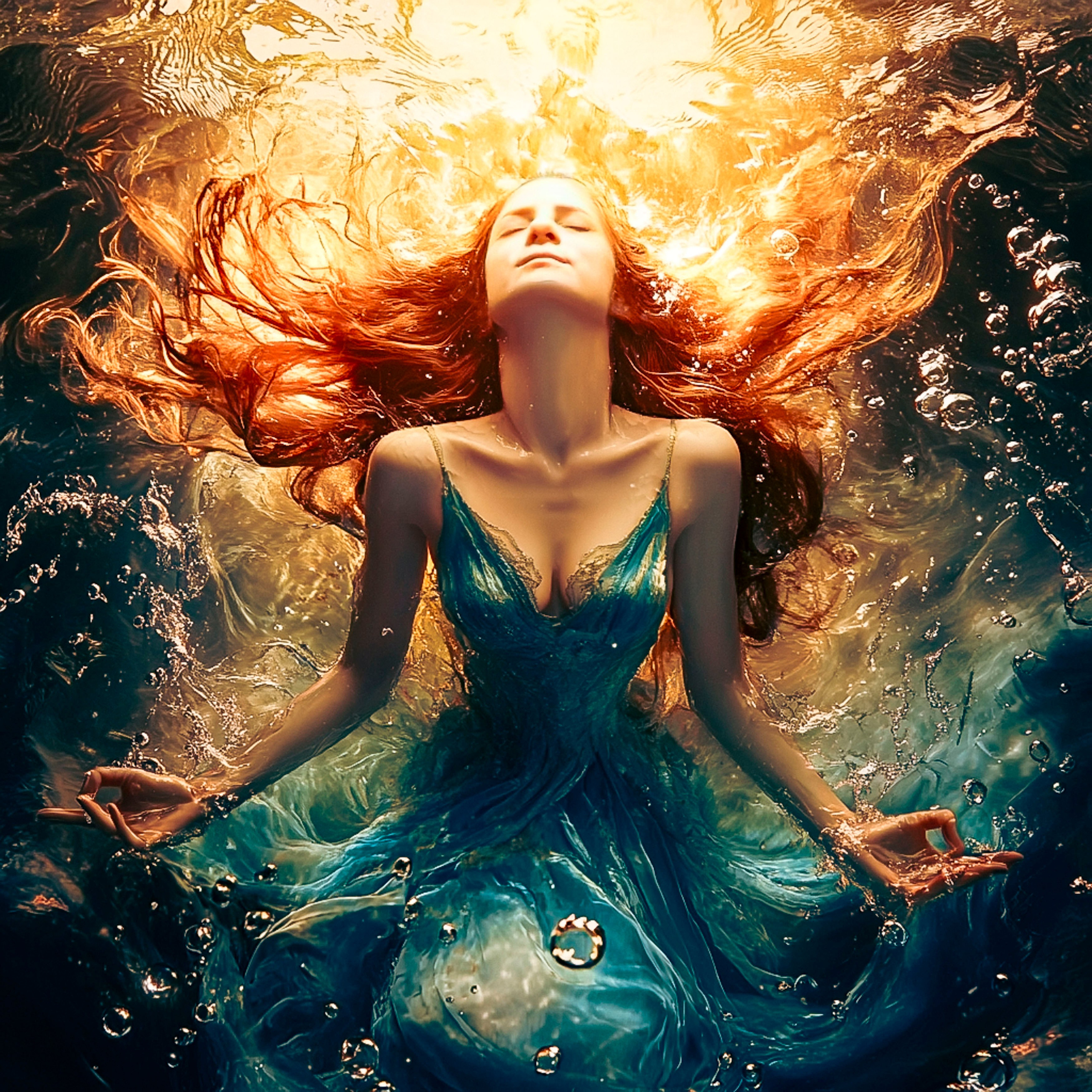 Нейрофотосессия для Ольги. Девушка с пантерой/леопардом/в воде/в красном платье. ФотоХудожник Харитонова Ирина г. Санкт-Петербург