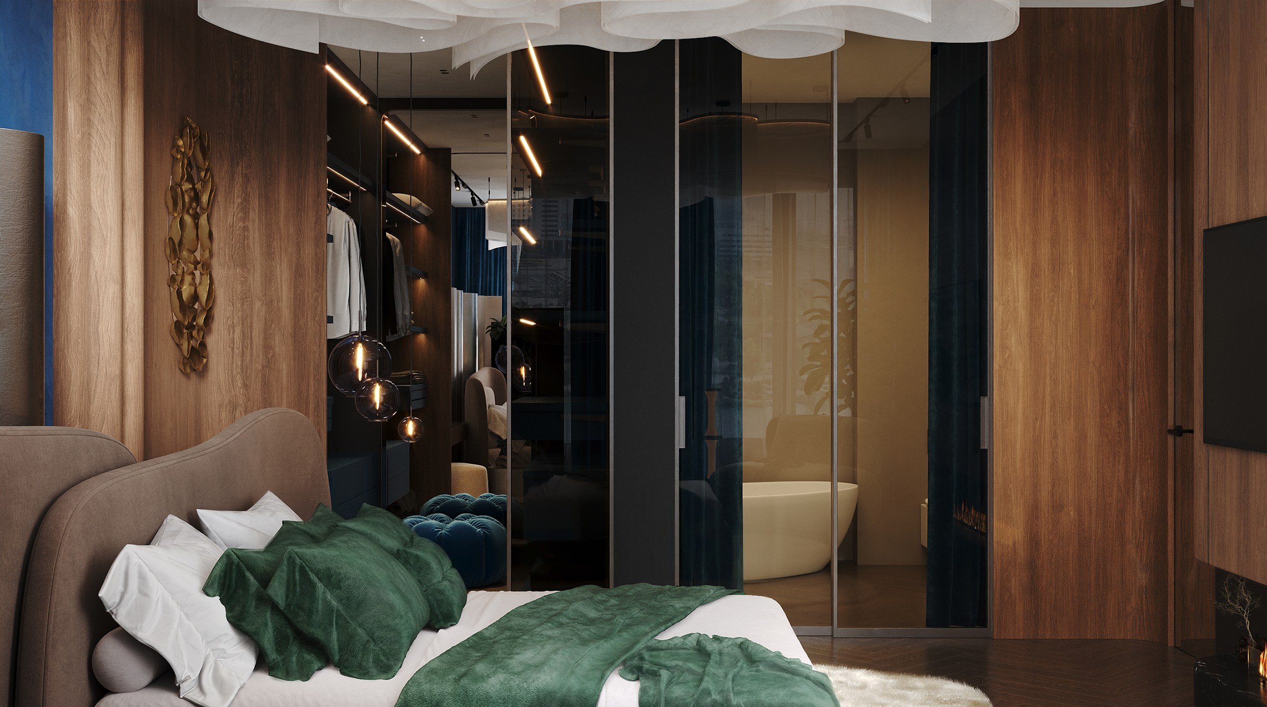 Deep Azure & Emerald Harmony. 3D Визуализация