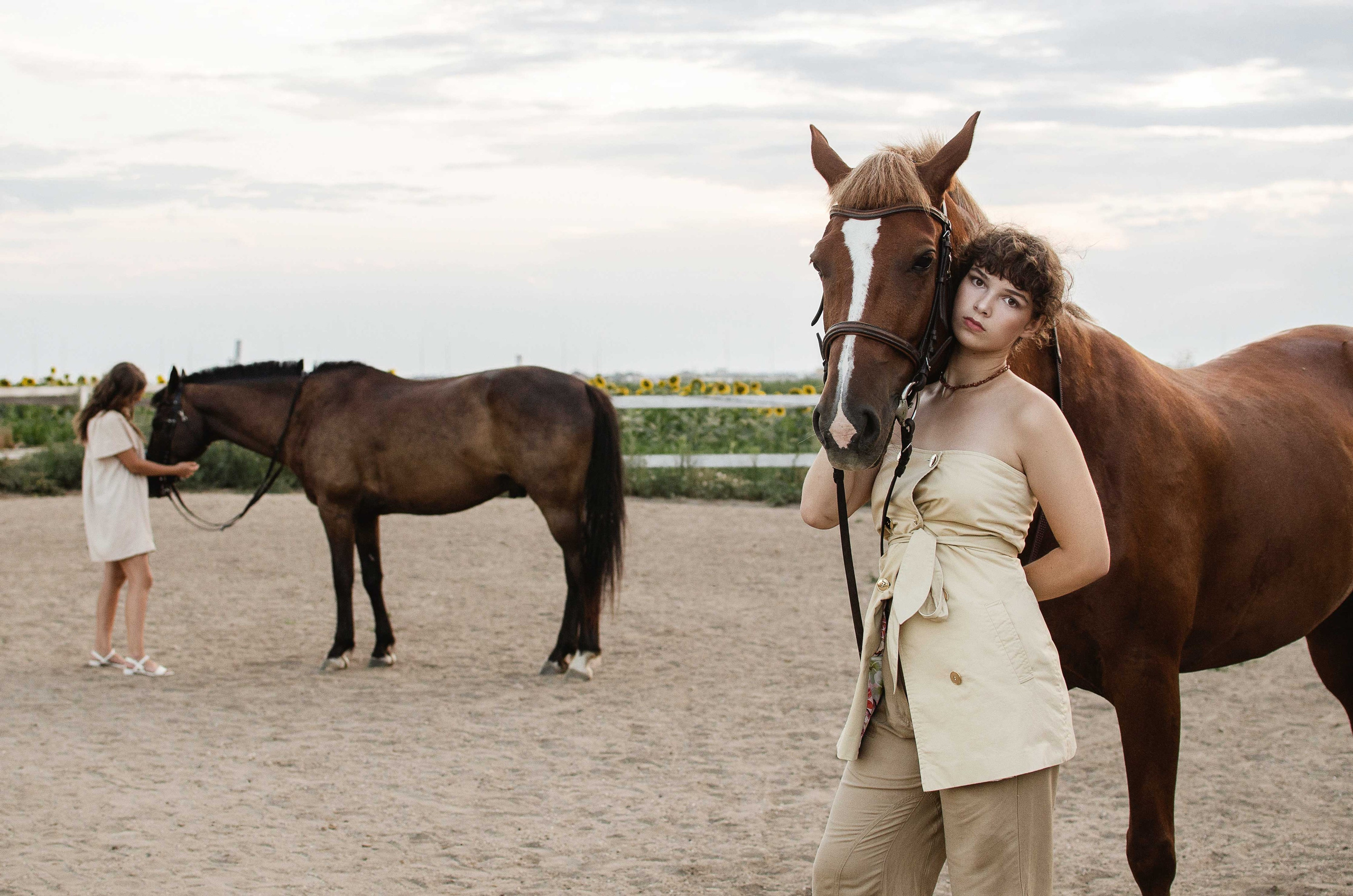 Красивая фотосессия с лошадьми