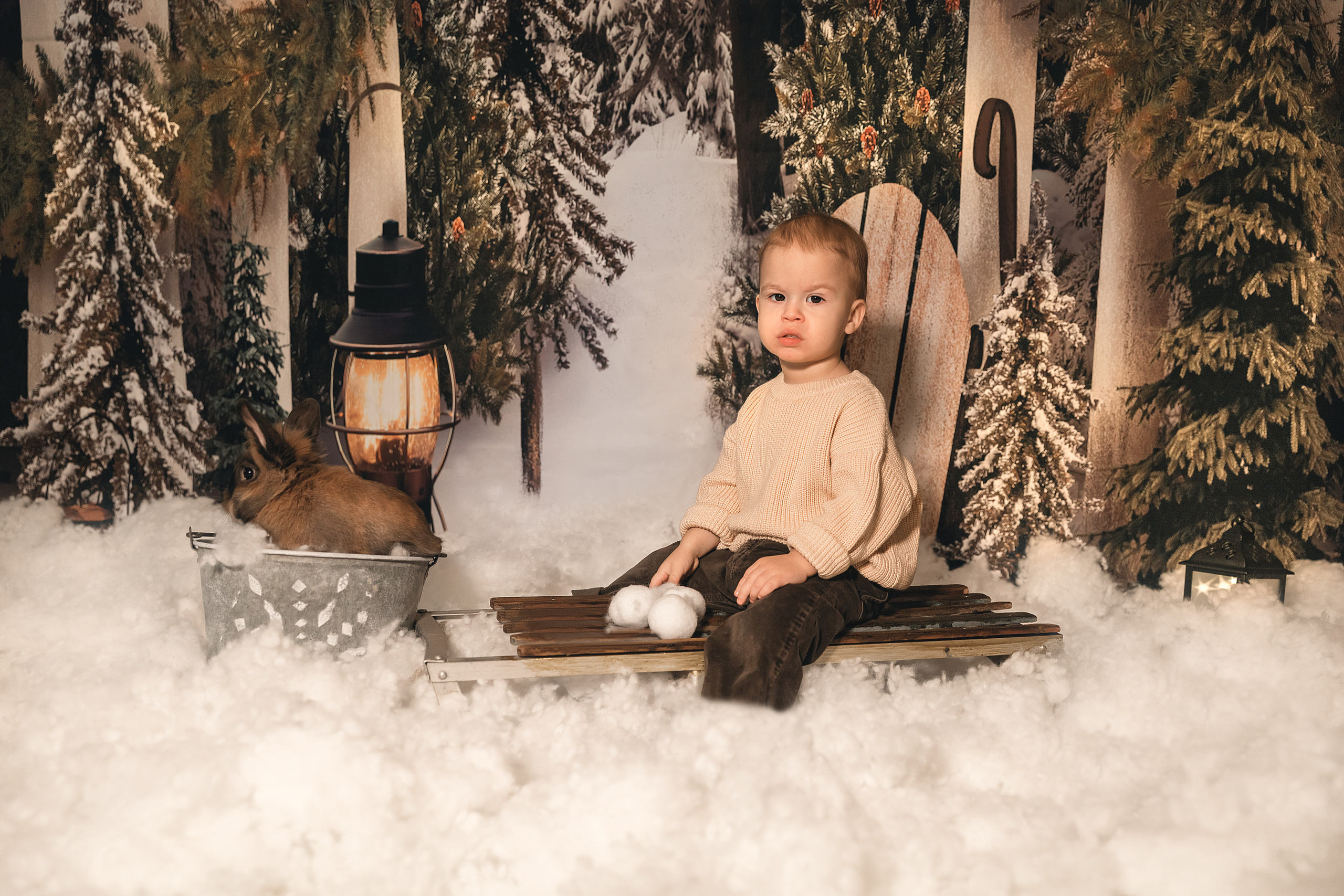 Новогодний фотодень с кроликами. Семейный и детский фотограф в Москве и МО Крюкова Надежда