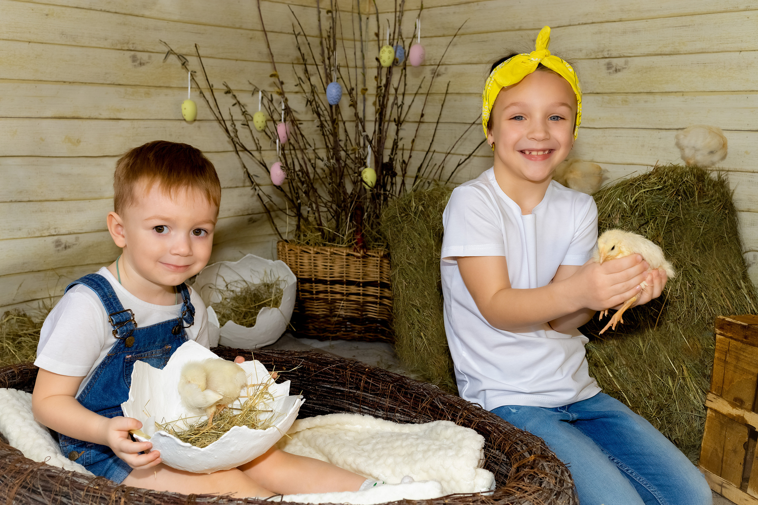 Пасхальный фотодень с цыплятами. Семейный и детский фотограф в Москве и МО Крюкова Надежда