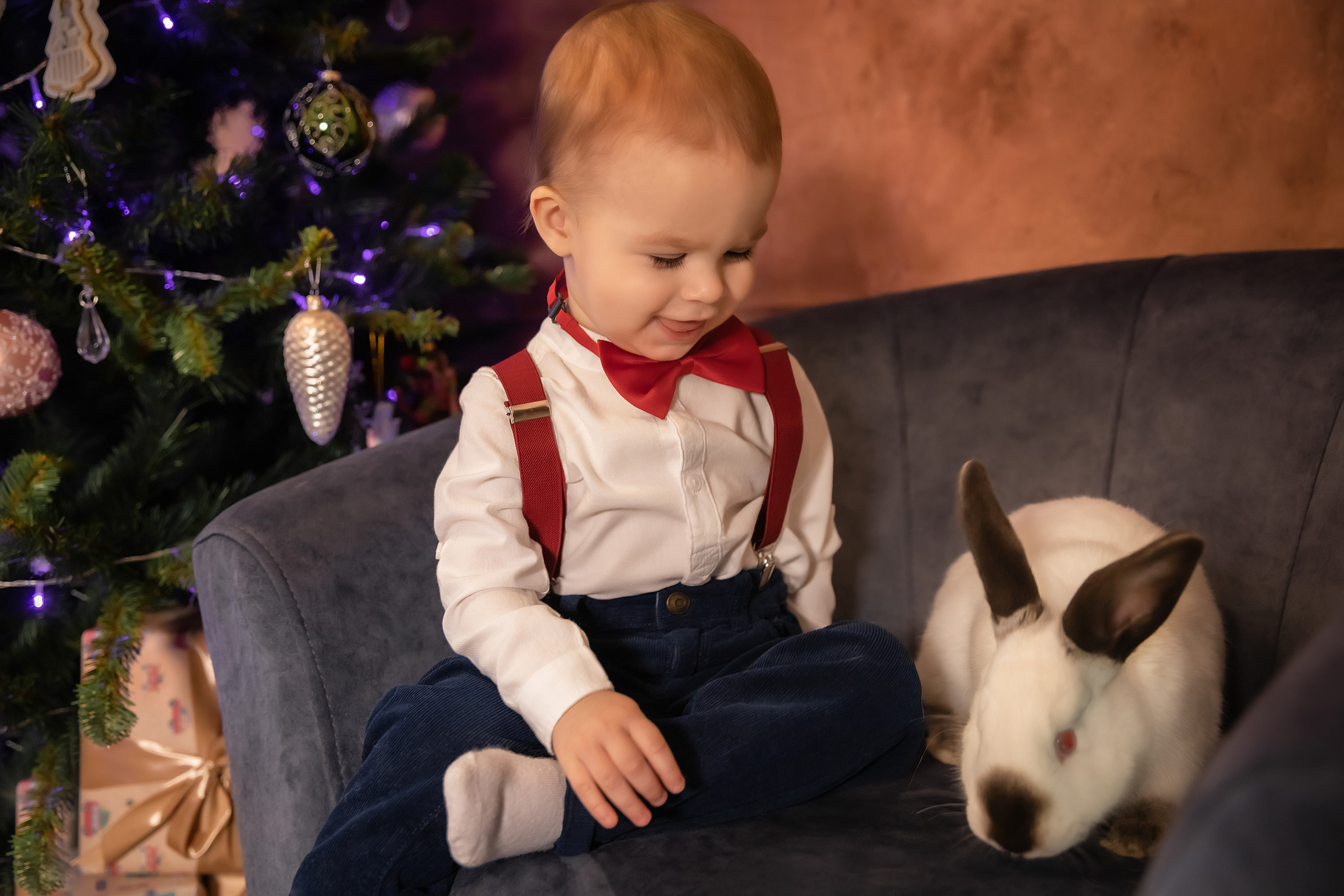 Новогодний фотодень с кроликами. Семейный и детский фотограф в Москве и МО Крюкова Надежда