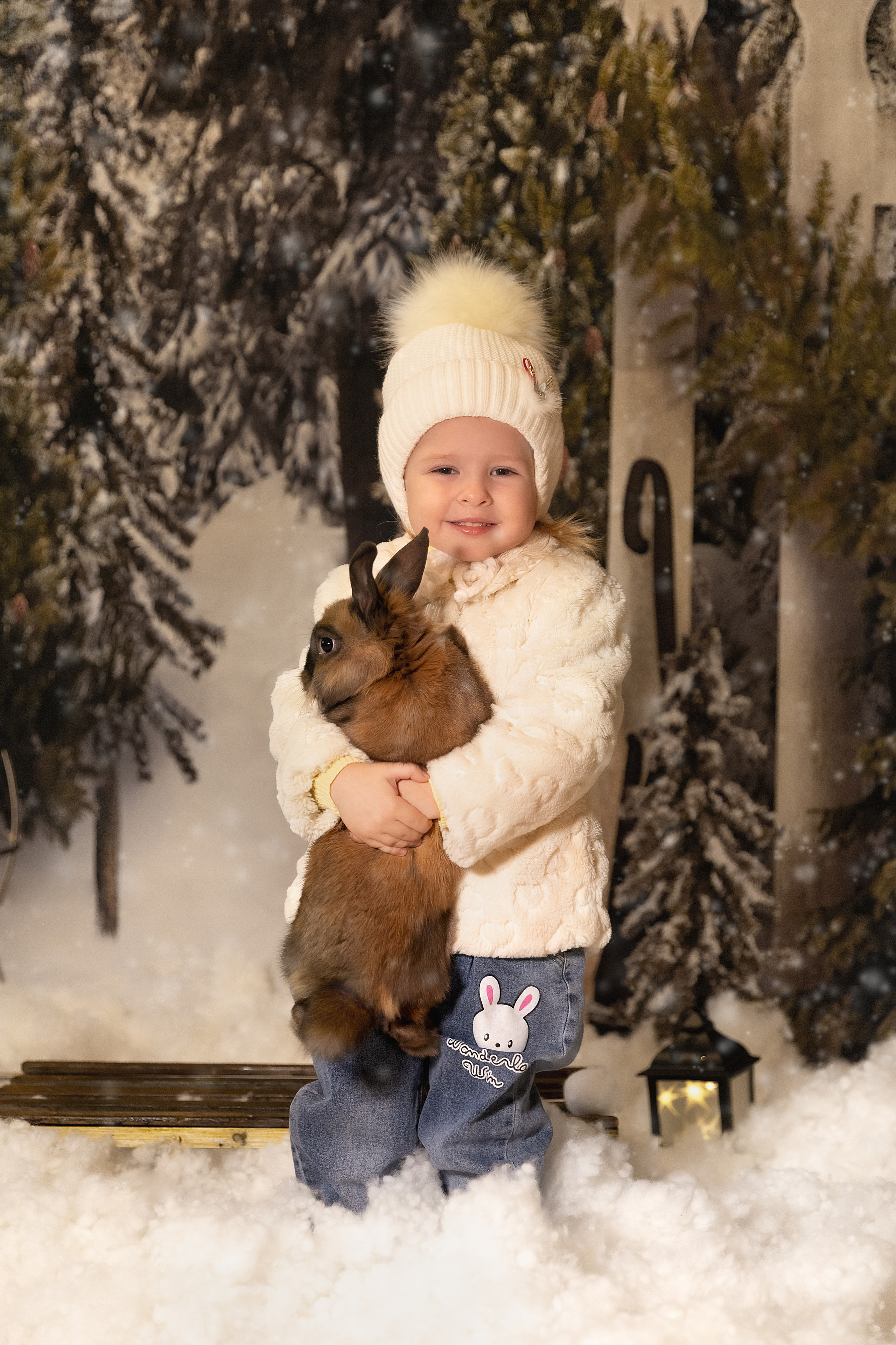 Новогодний фотодень с кроликами. Семейный и детский фотограф в Москве и МО Крюкова Надежда