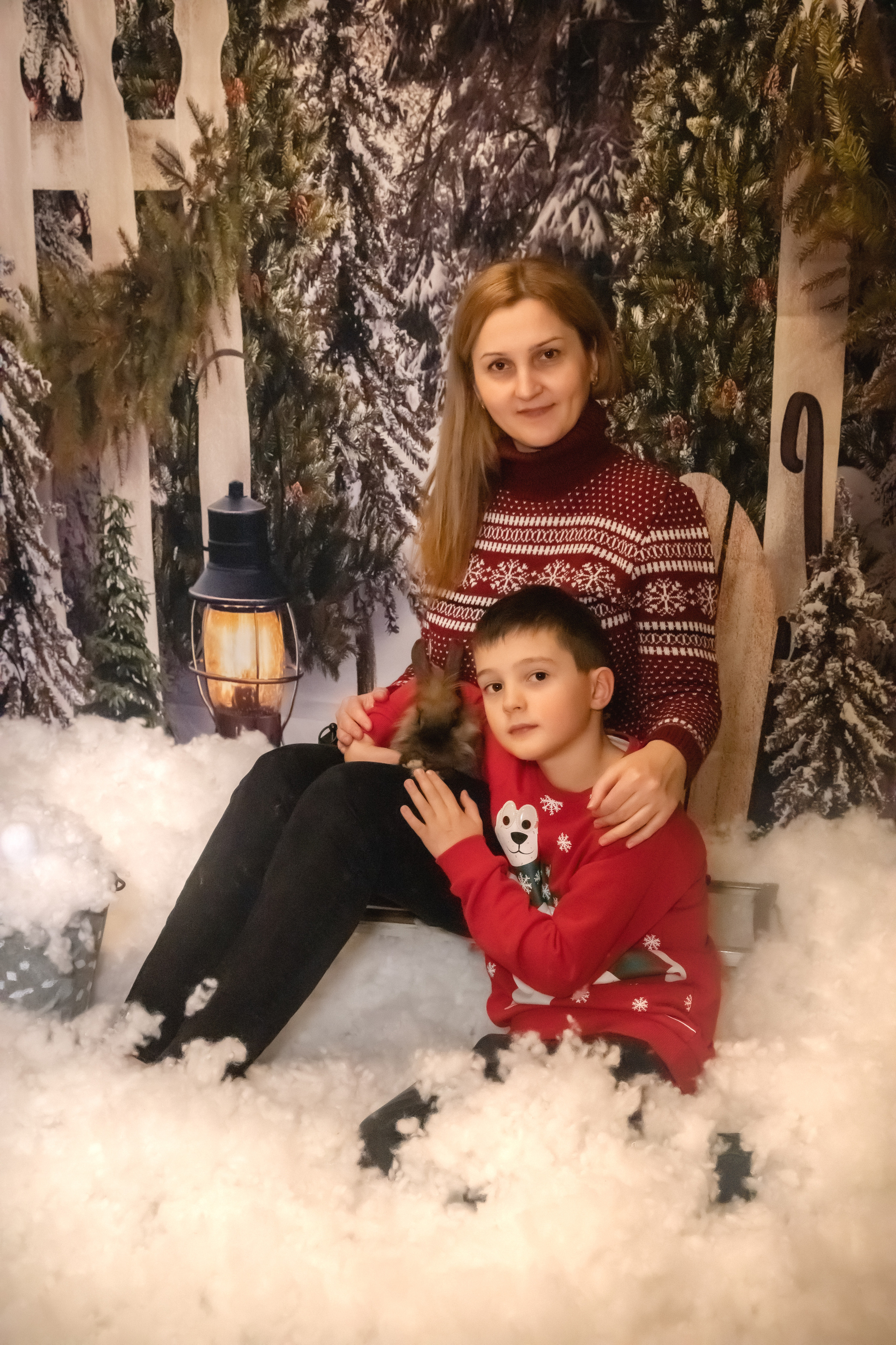 Новогодний фотодень с кроликами. Семейный и детский фотограф в Москве и МО Крюкова Надежда