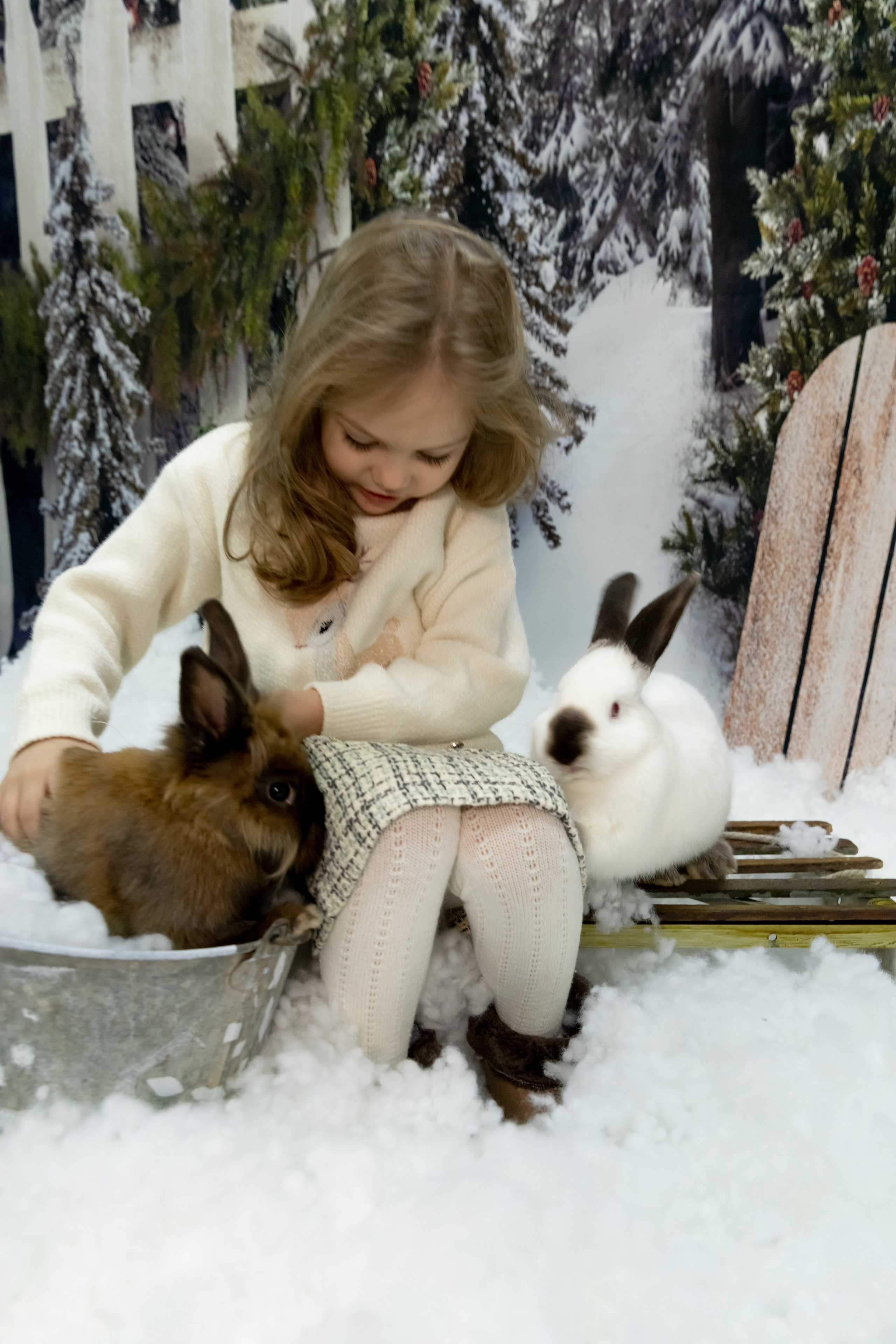 Новогодний фотодень с кроликами. Семейный и детский фотограф в Москве и МО Крюкова Надежда