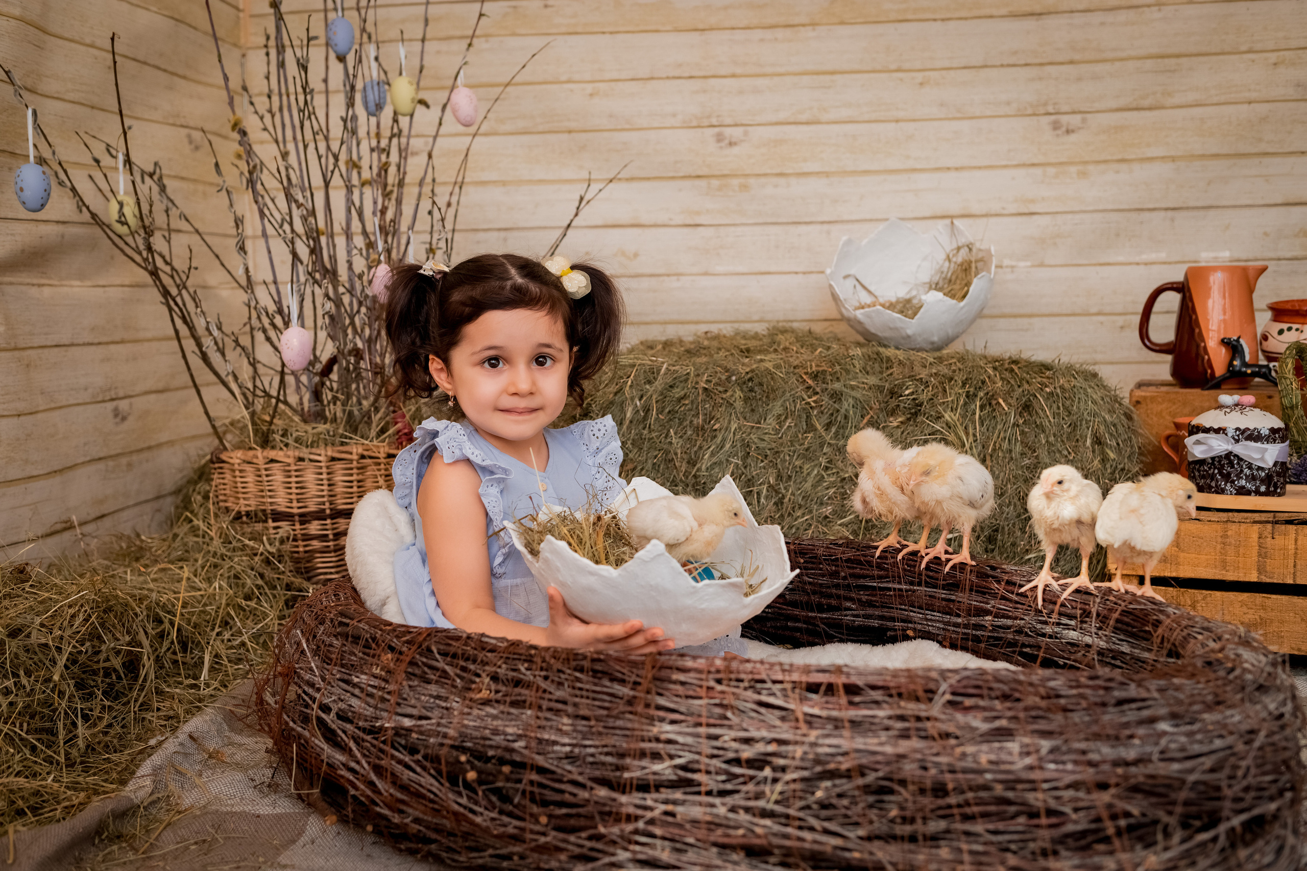 Пасхальный фотодень с цыплятами. Семейный и детский фотограф в Москве и МО Крюкова Надежда