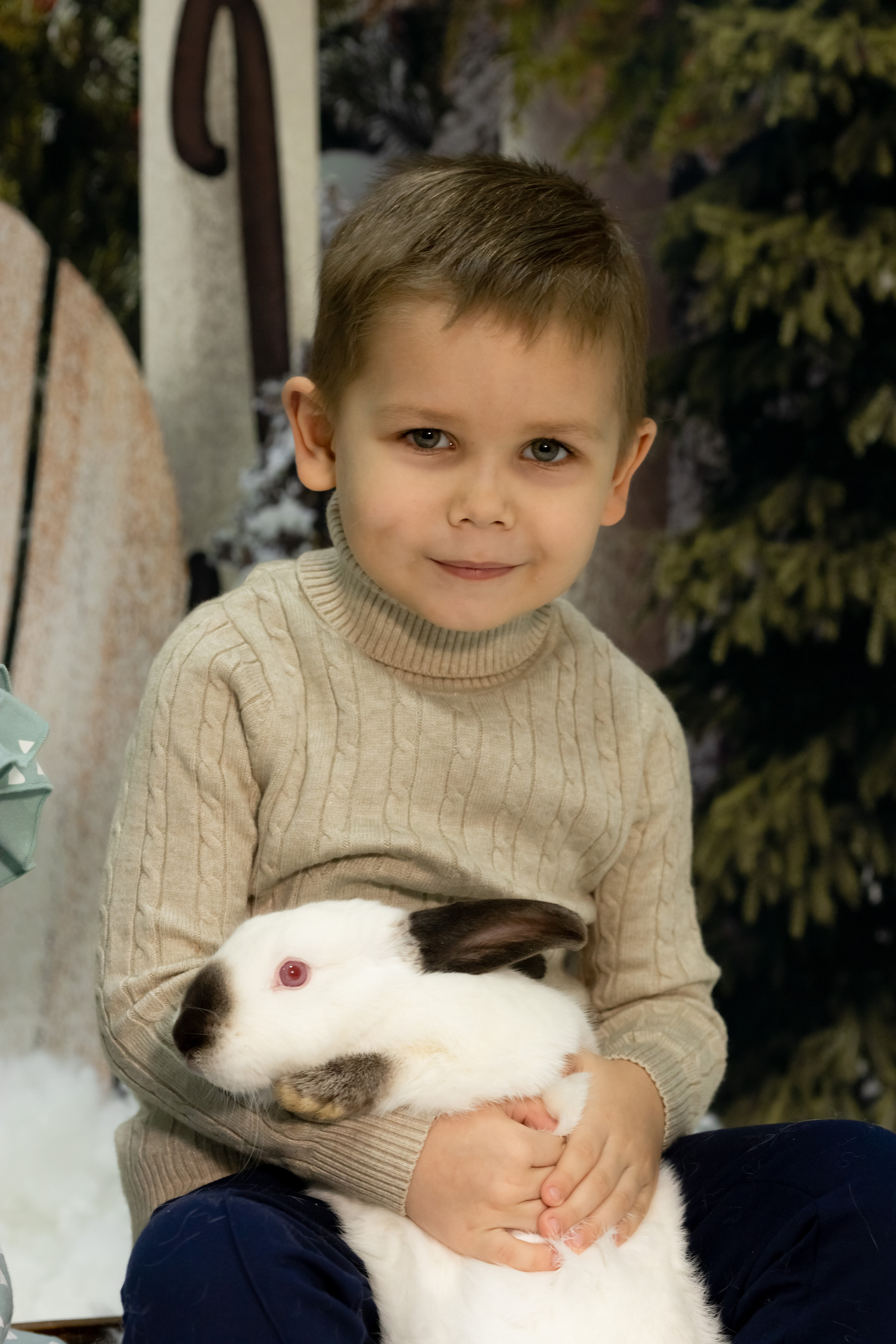 Новогодний фотодень с кроликами. Семейный и детский фотограф в Москве и МО Крюкова Надежда