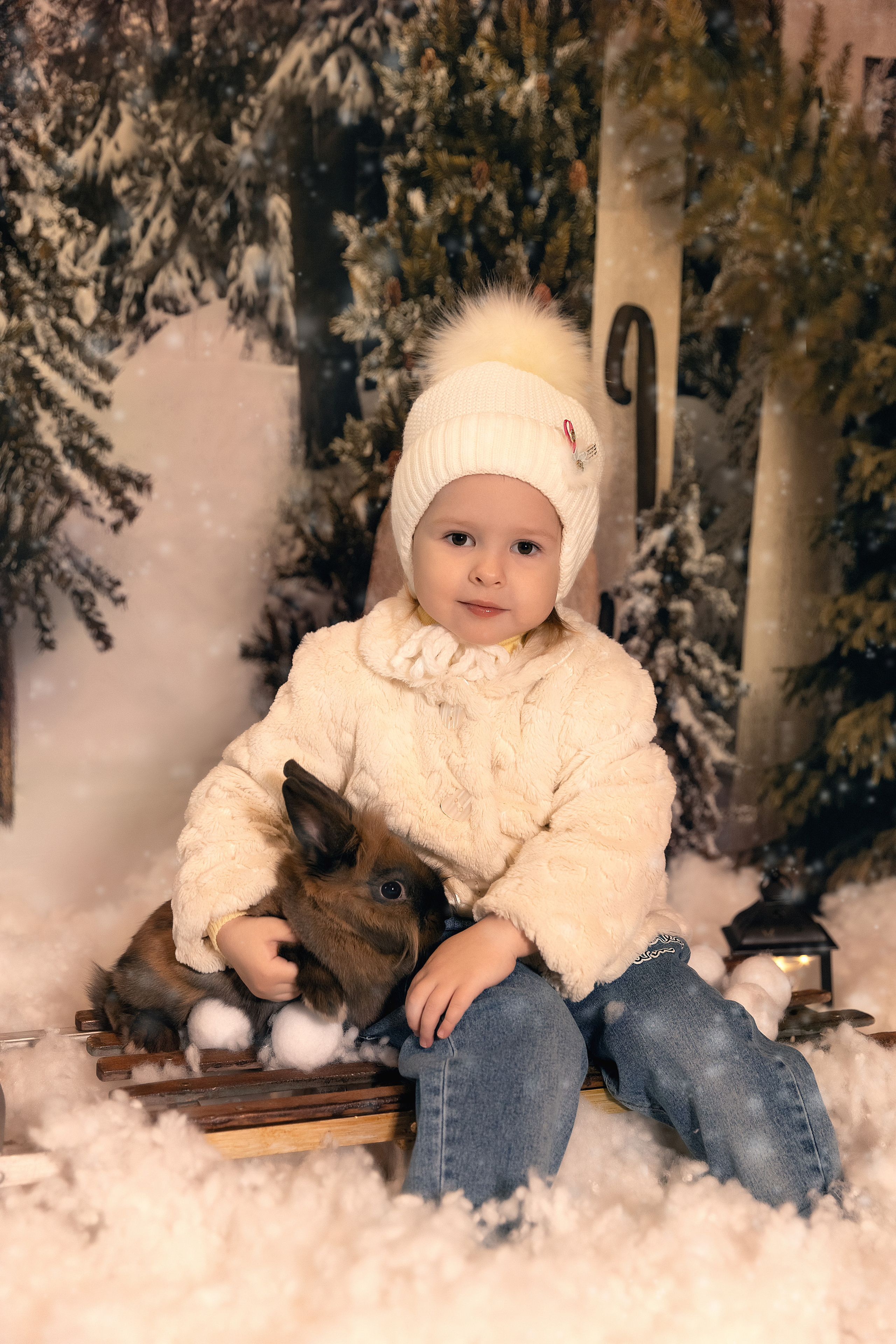 Новогодний фотодень с кроликами. Семейный и детский фотограф в Москве и МО Крюкова Надежда