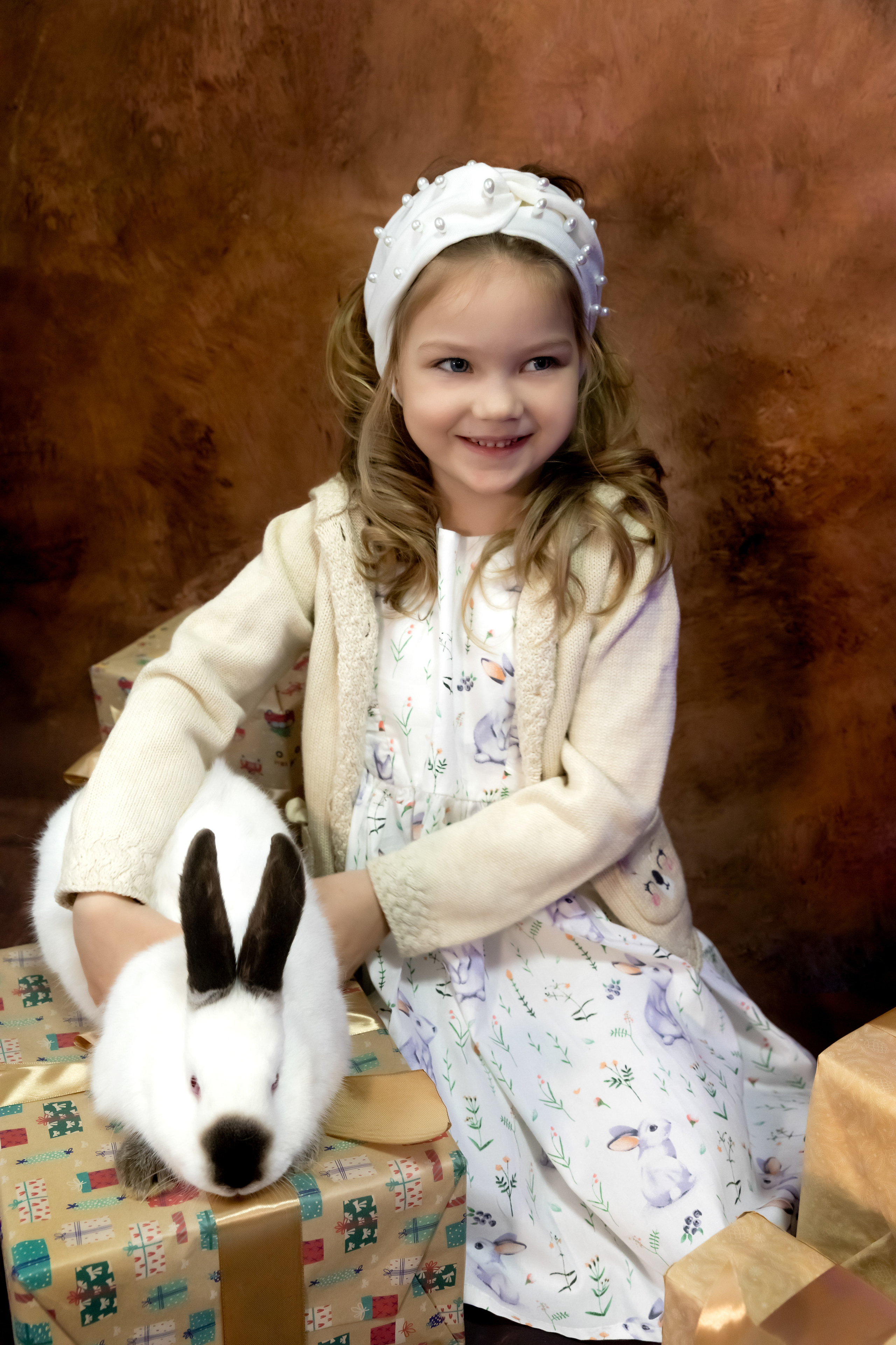 Новогодний фотодень с кроликами. Семейный и детский фотограф в Москве и МО Крюкова Надежда