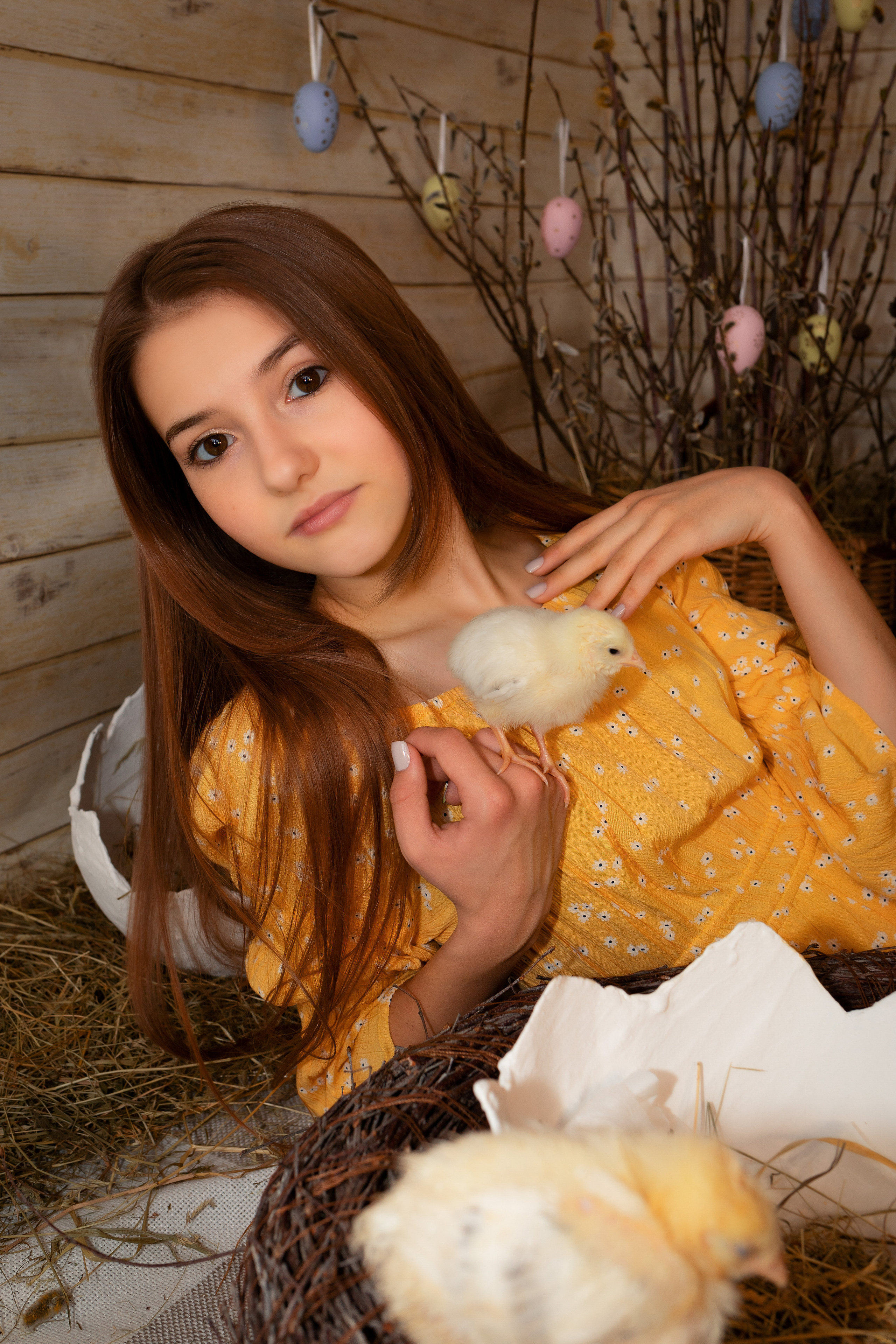 Пасхальный фотодень с цыплятами. Семейный и детский фотограф в Москве и МО Крюкова Надежда