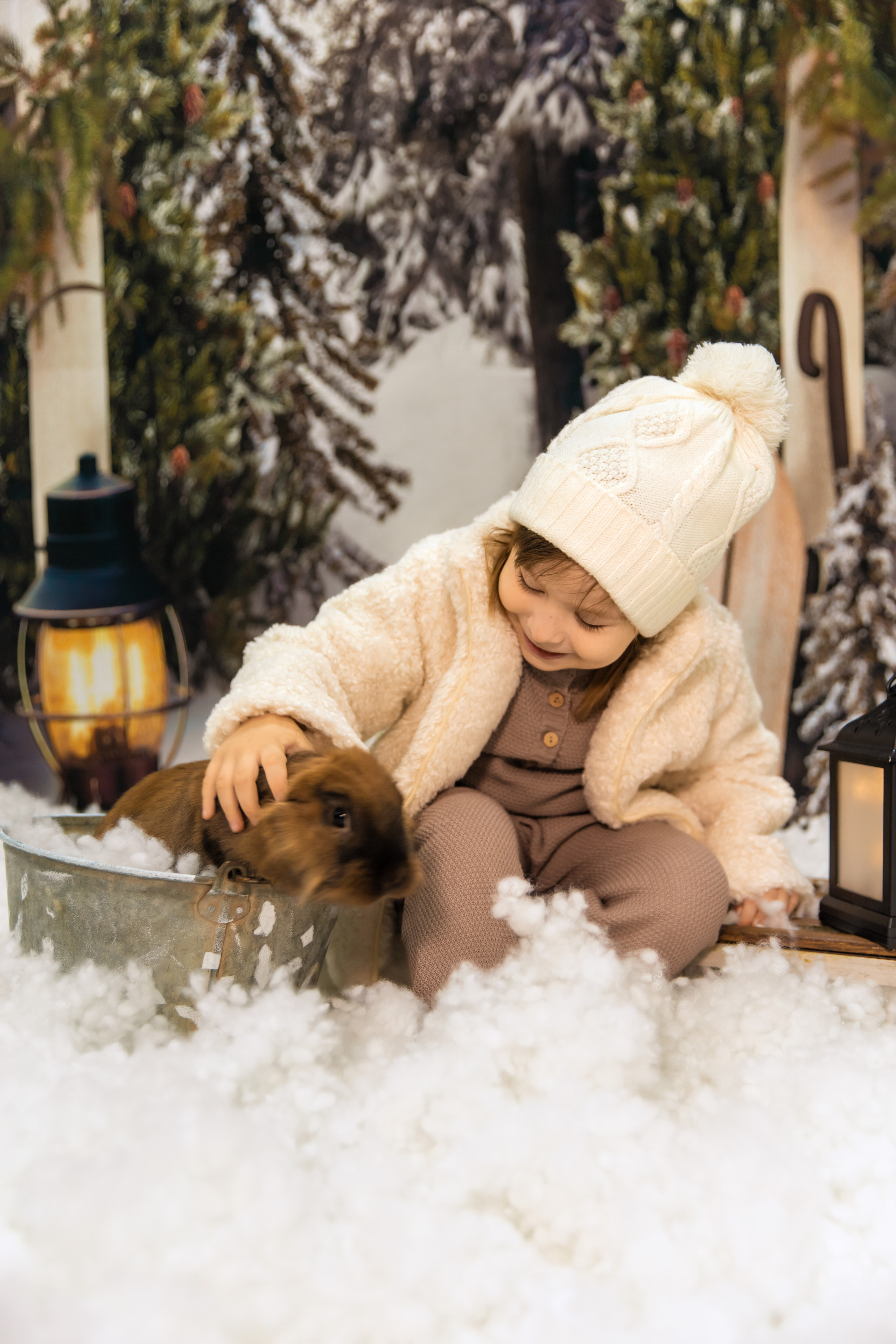 Новогодний фотодень с кроликами. Семейный и детский фотограф в Москве и МО Крюкова Надежда