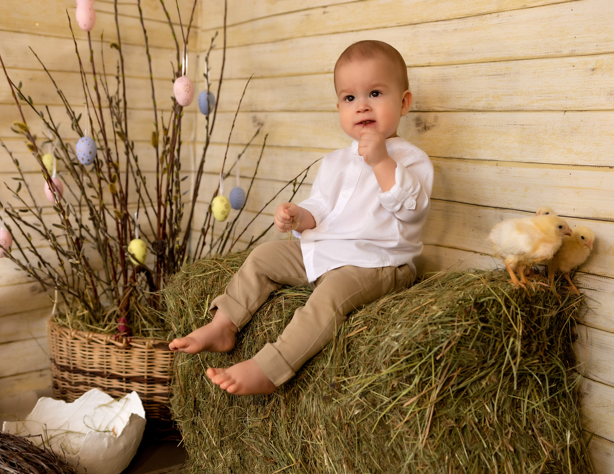 Пасхальный фотодень с цыплятами. Семейный и детский фотограф в Москве и МО Крюкова Надежда