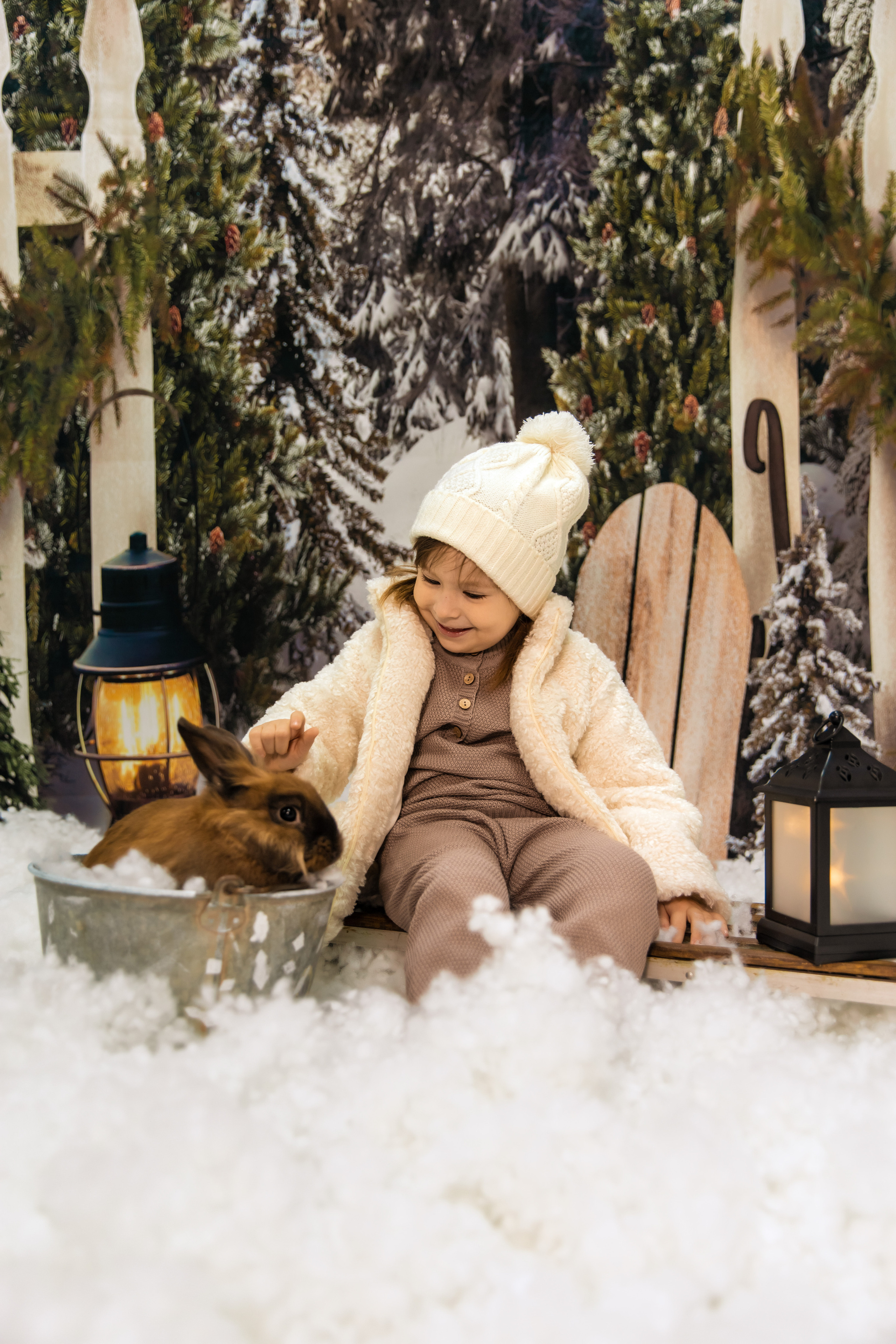 Новогодний фотодень с кроликами. Семейный и детский фотограф в Москве и МО Крюкова Надежда