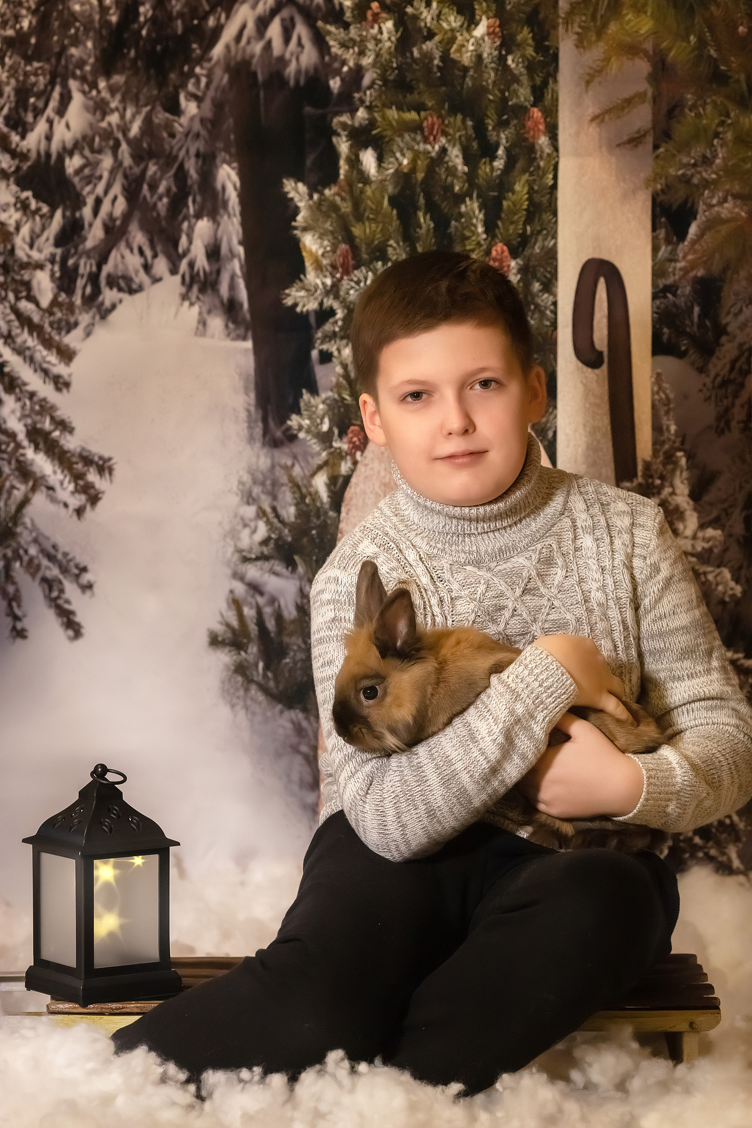 Новогодний фотодень с кроликами. Семейный и детский фотограф в Москве и МО Крюкова Надежда