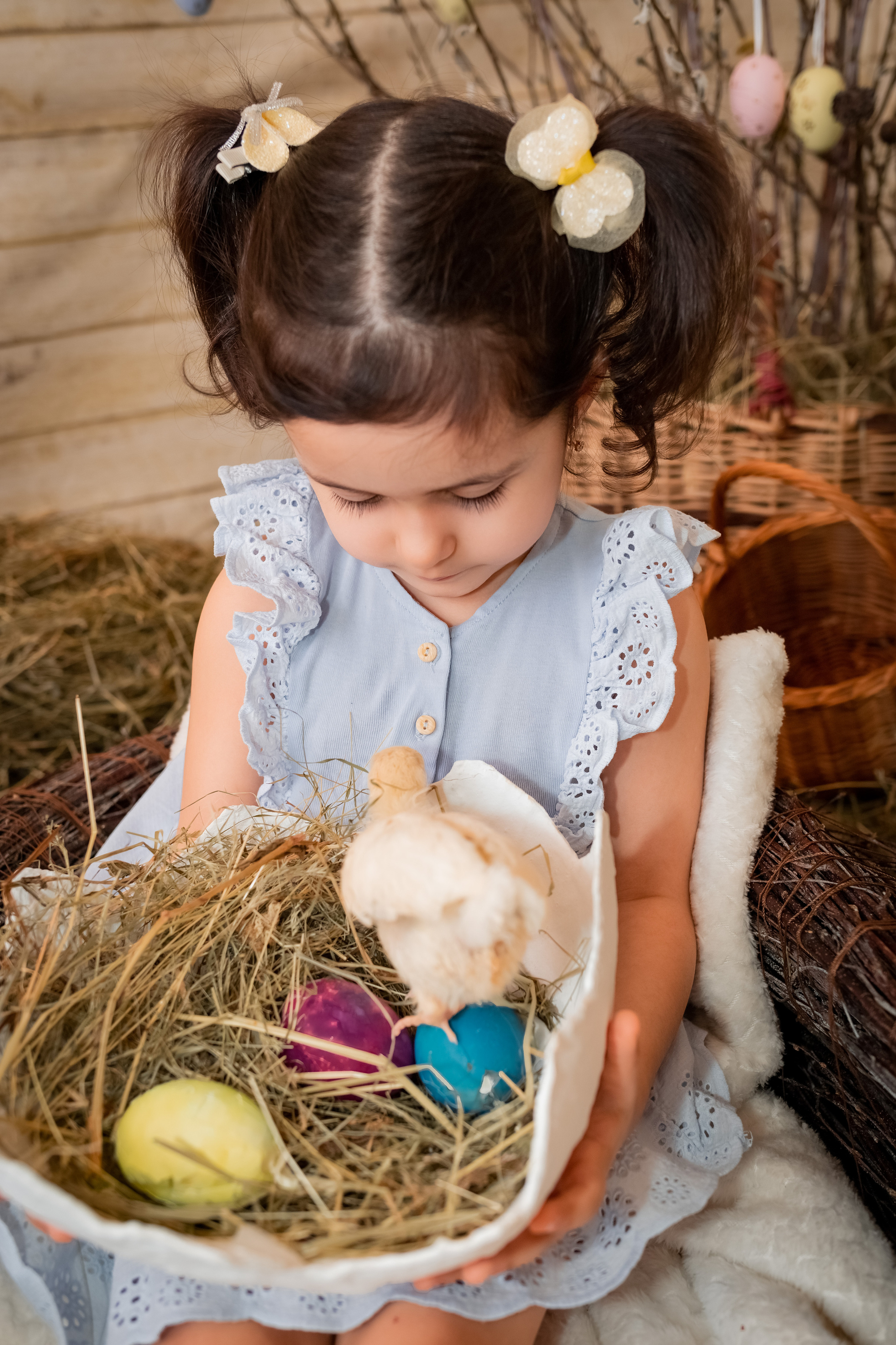 Пасхальный фотодень с цыплятами. Семейный и детский фотограф в Москве и МО Крюкова Надежда