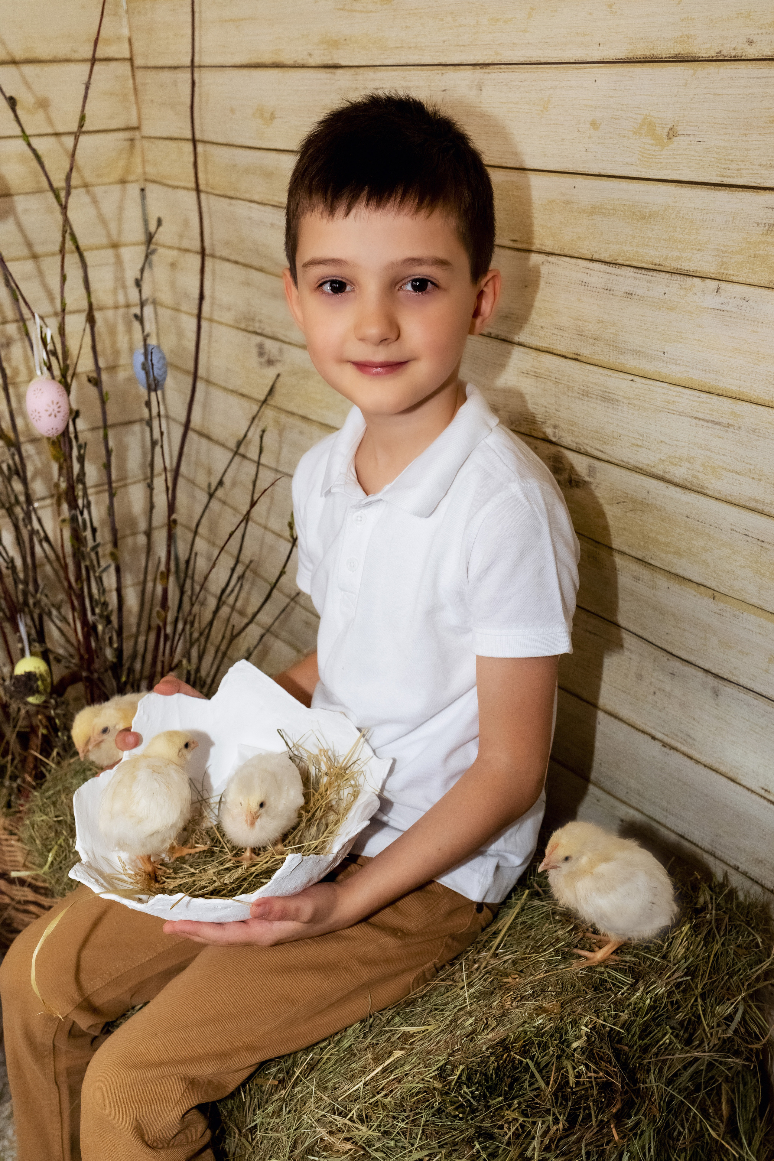 Пасхальный фотодень с цыплятами. Семейный и детский фотограф в Москве и МО Крюкова Надежда