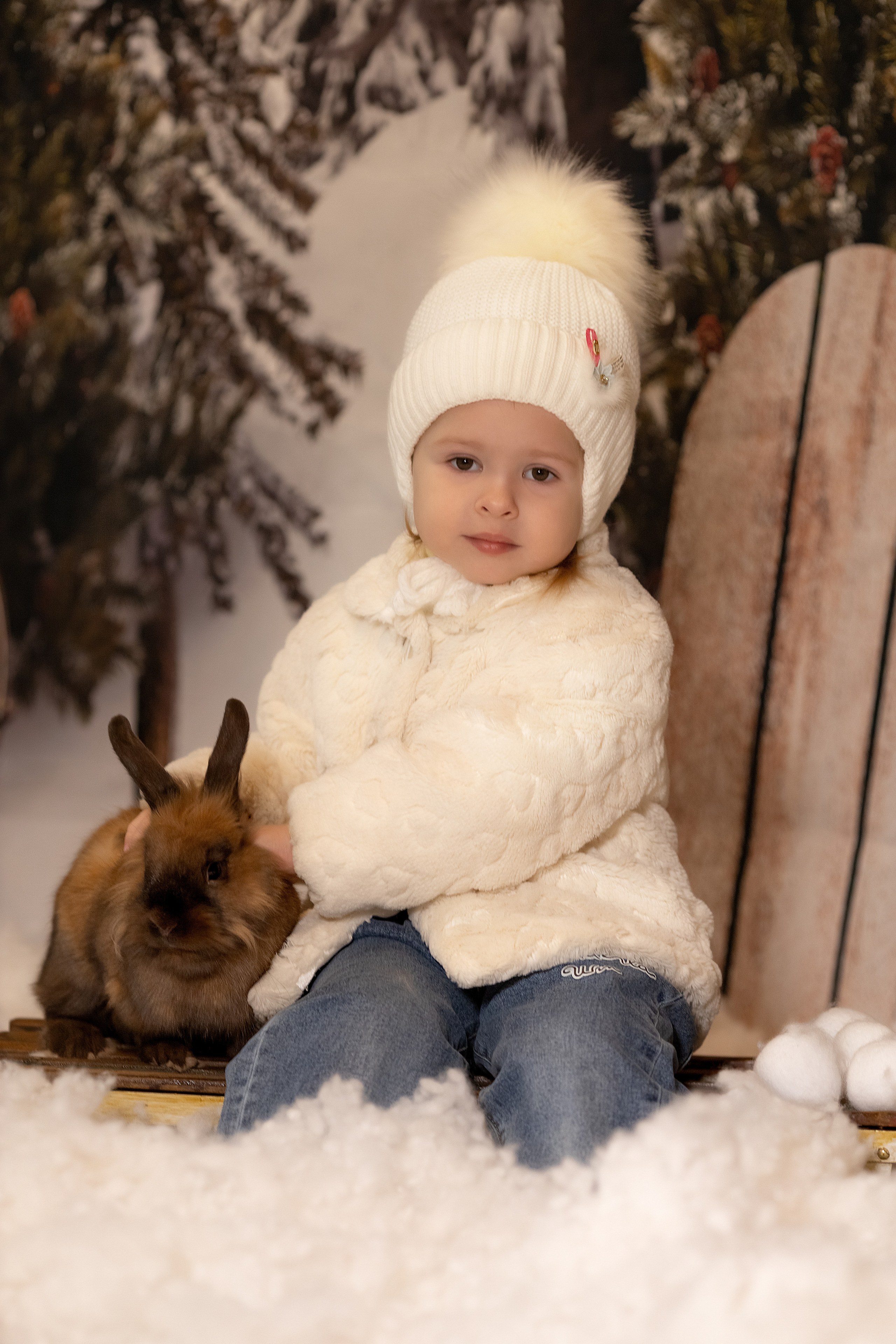 Новогодний фотодень с кроликами. Семейный и детский фотограф в Москве и МО Крюкова Надежда