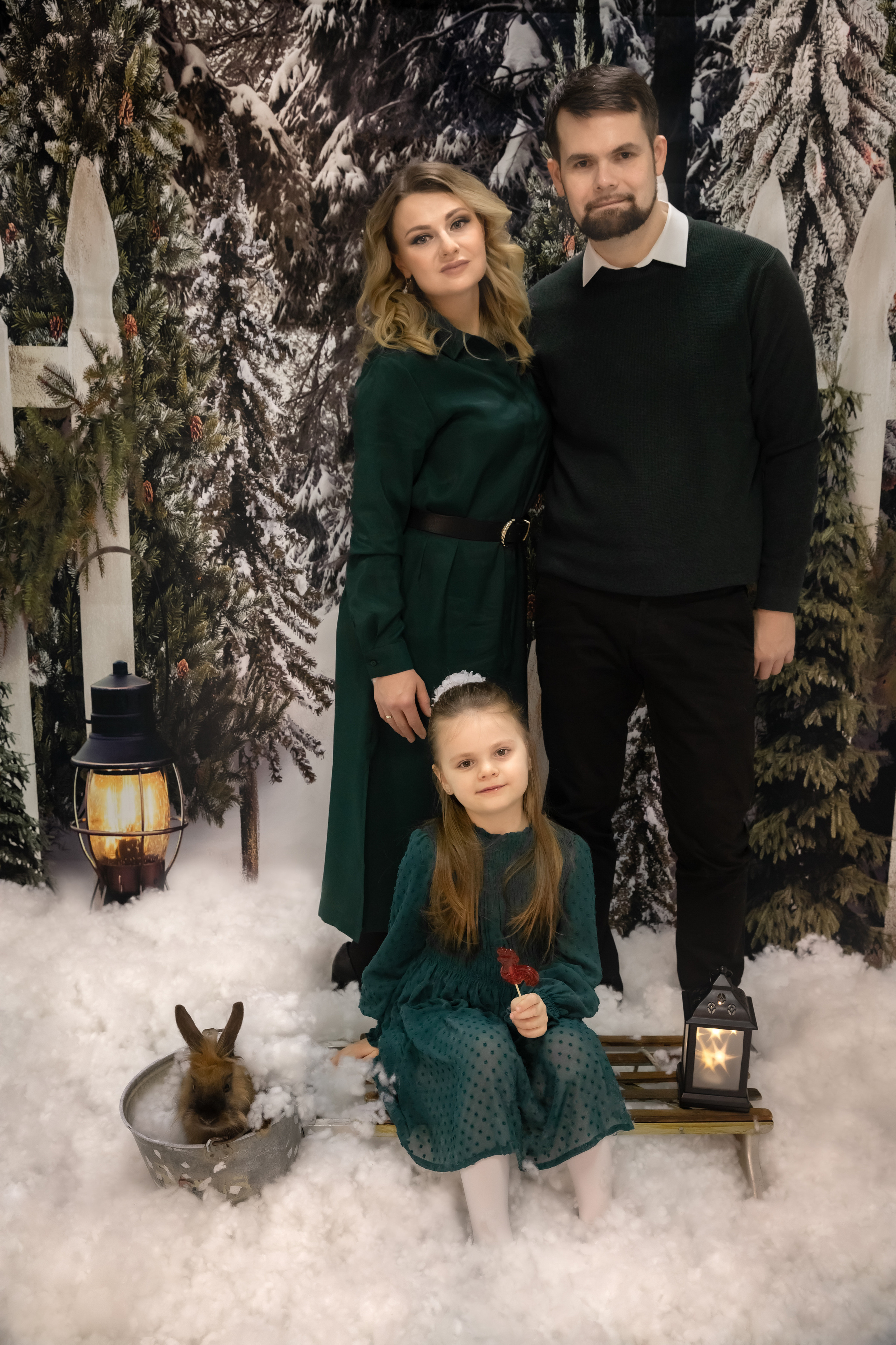 Новогодний фотодень с кроликами. Семейный и детский фотограф в Москве и МО Крюкова Надежда