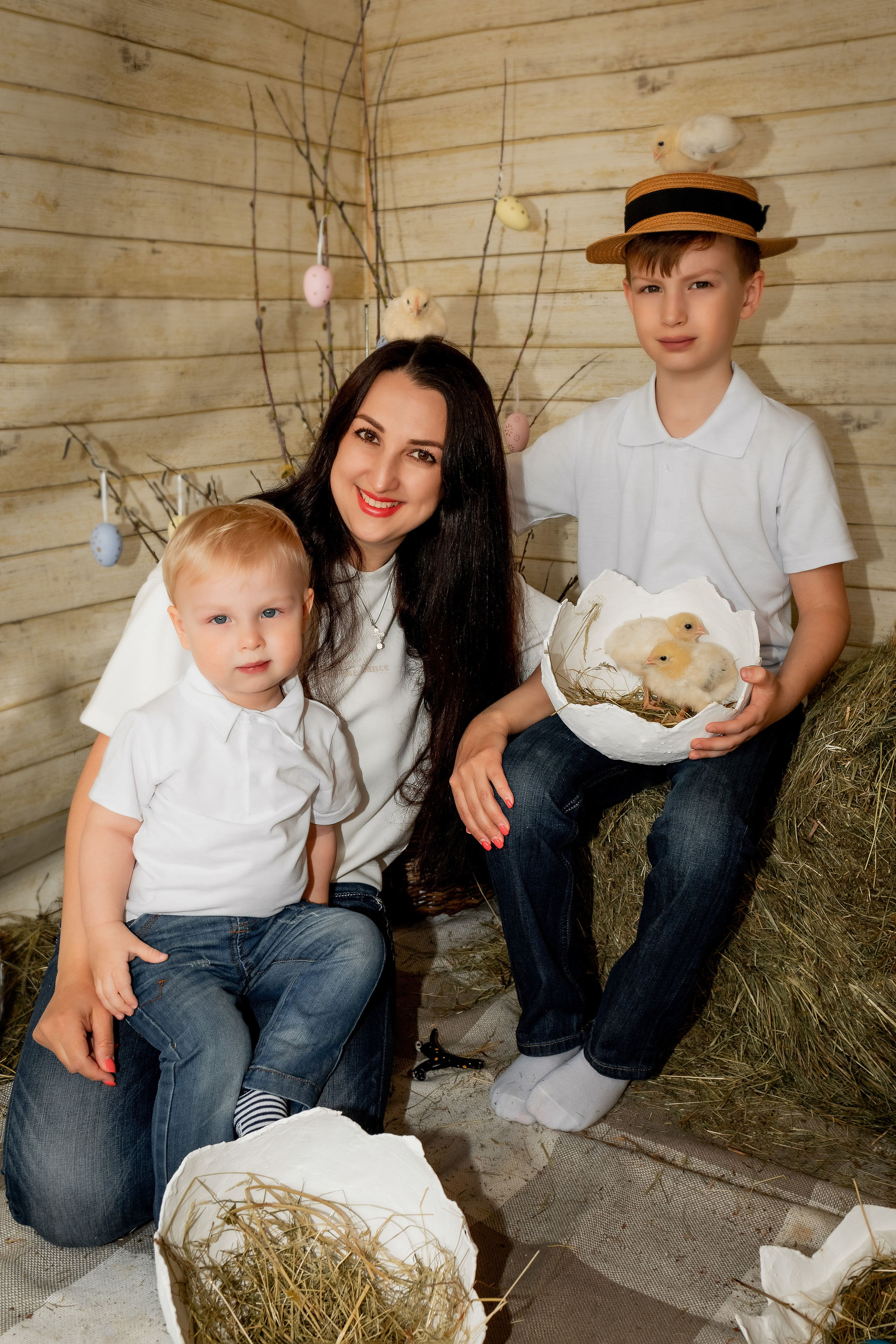 Пасхальный фотодень с цыплятами. Семейный и детский фотограф в Москве и МО Крюкова Надежда