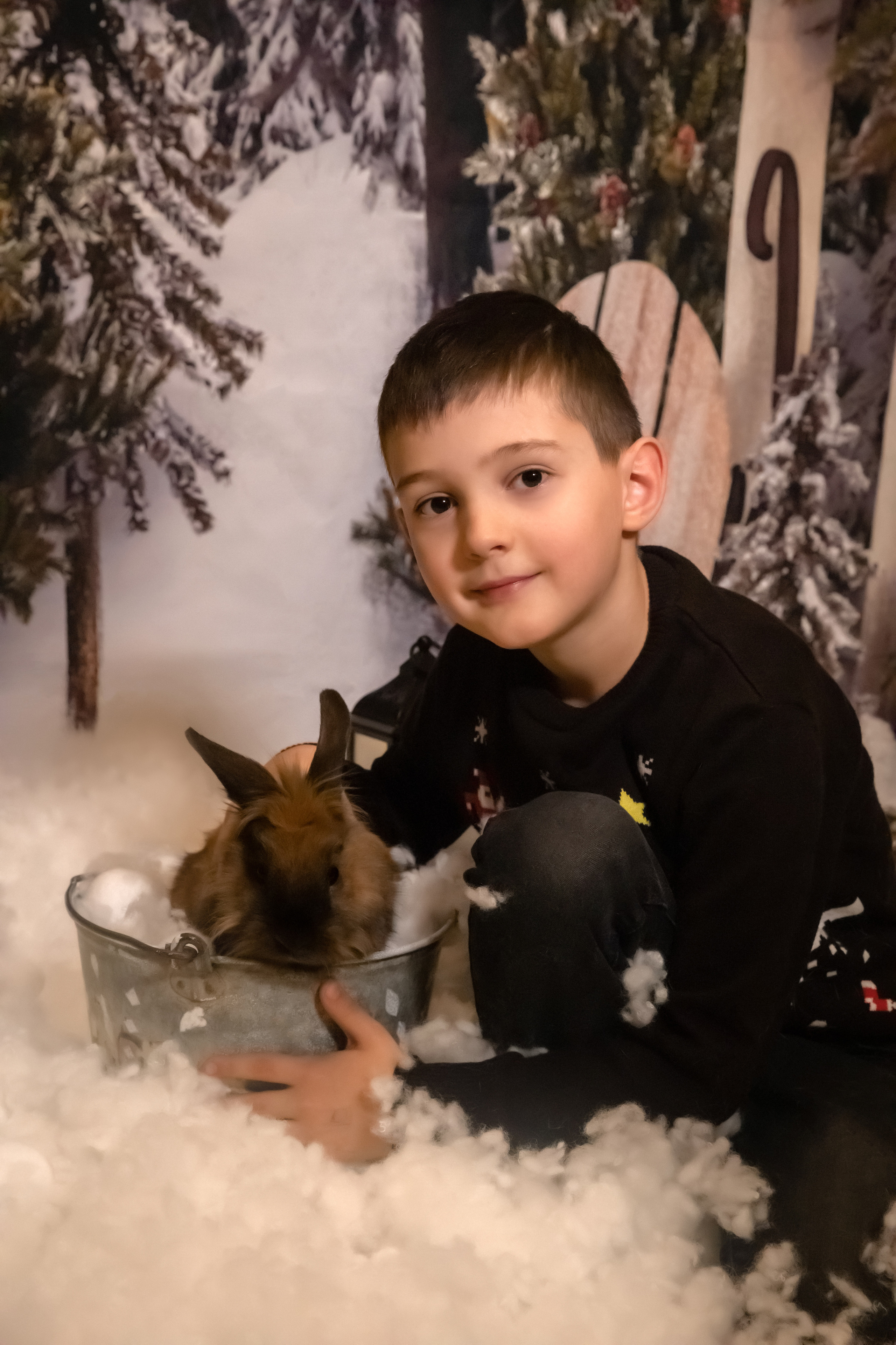 Новогодний фотодень с кроликами. Семейный и детский фотограф в Москве и МО Крюкова Надежда