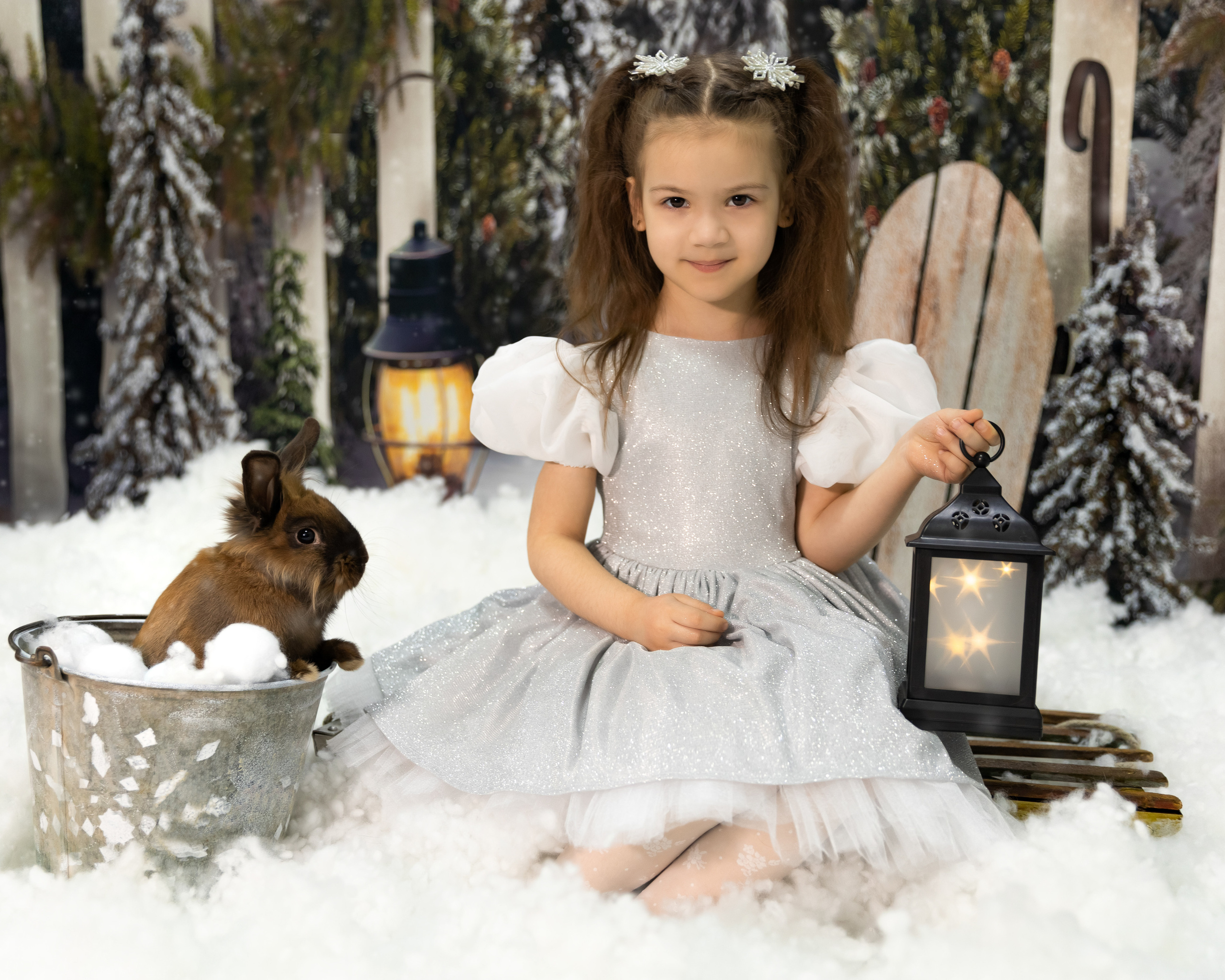 Новогодний фотодень с кроликами. Семейный и детский фотограф в Москве и МО Крюкова Надежда