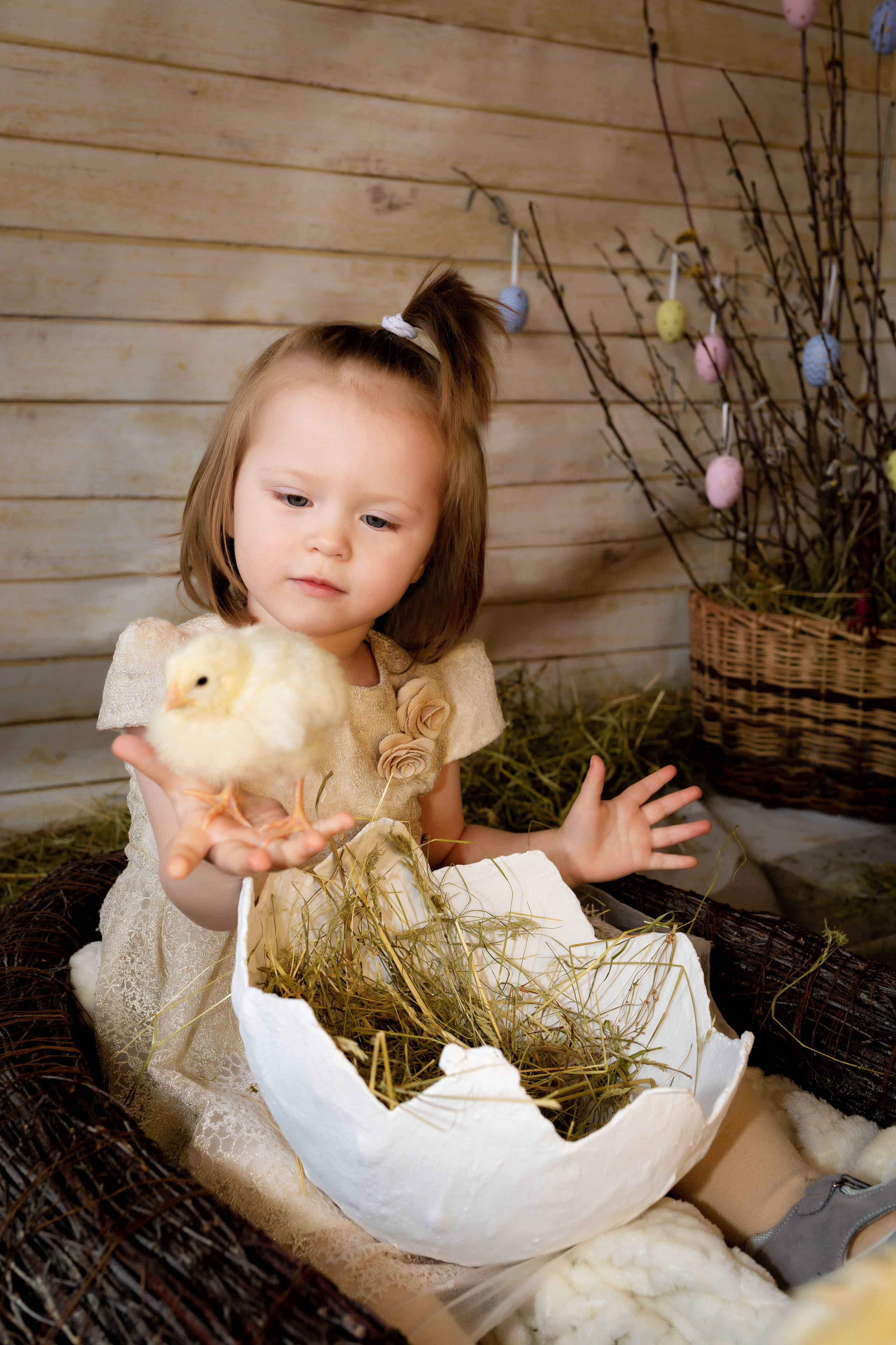 Пасхальный фотодень с цыплятами. Семейный и детский фотограф в Москве и МО Крюкова Надежда