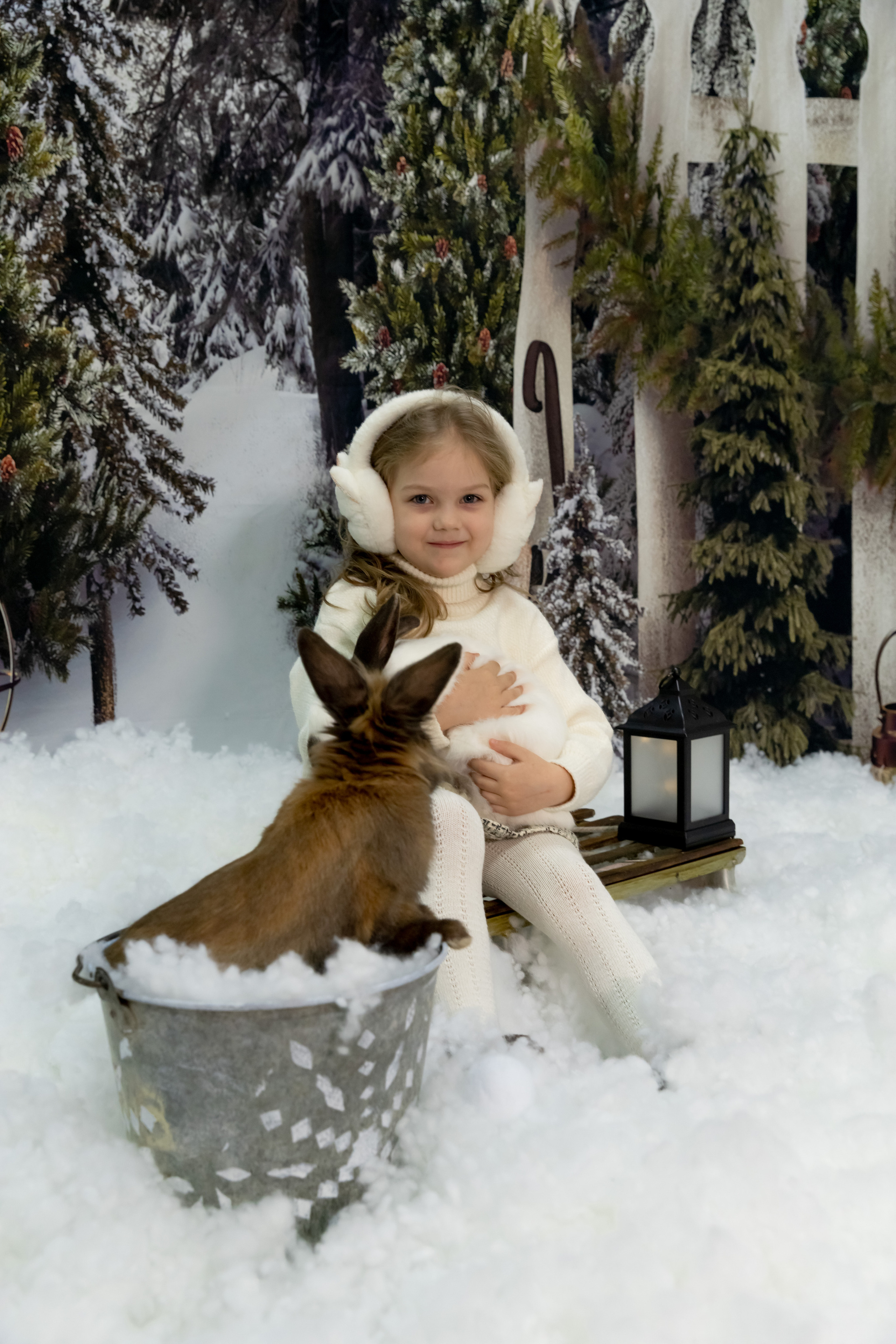 Новогодний фотодень с кроликами. Семейный и детский фотограф в Москве и МО Крюкова Надежда