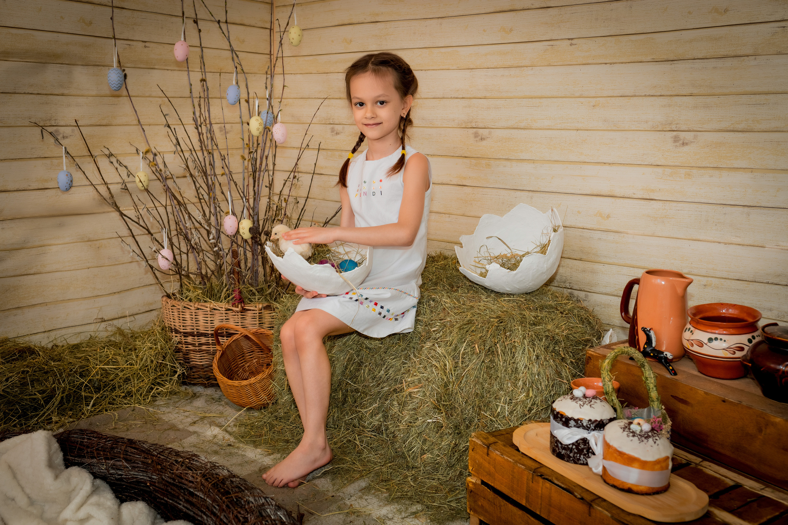 Пасхальный фотодень с цыплятами. Семейный и детский фотограф в Москве и МО Крюкова Надежда