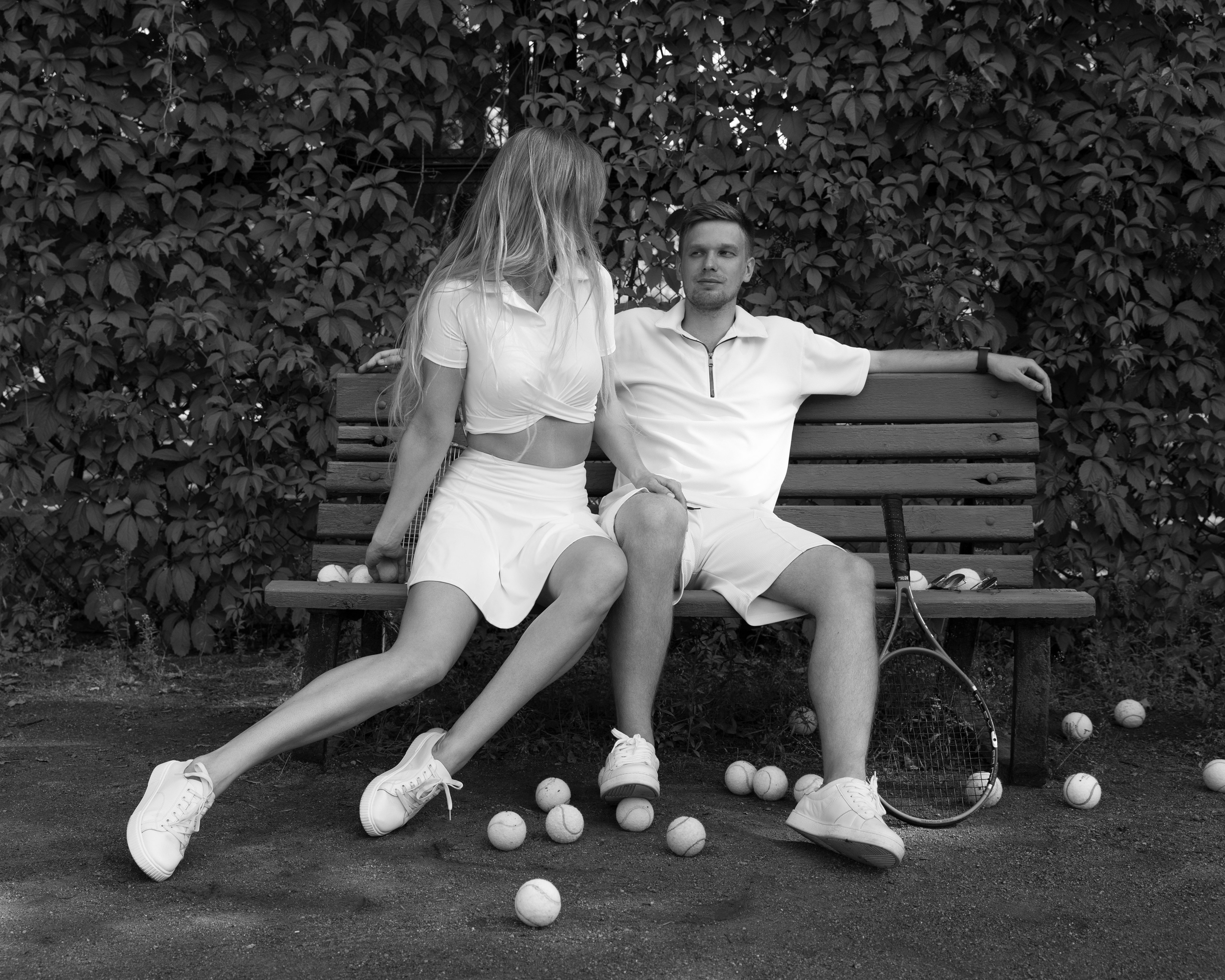 Свадебная лавстори на теннисном корте. Фотограф в Санкт-Петербурге Вагнер Юлия