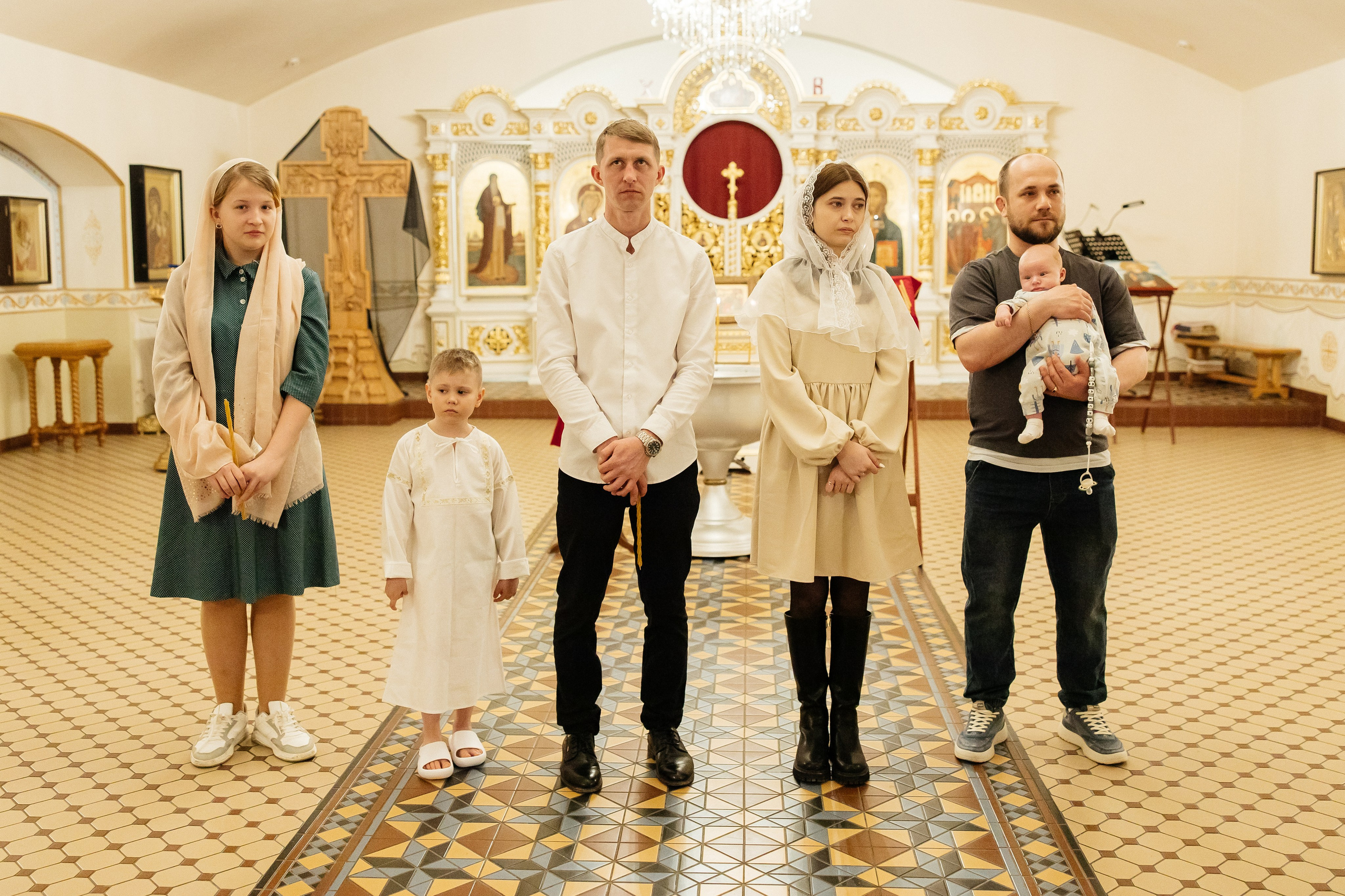 Таинство Крещения Максима и Александра. Храм Покрова Пресвятой Богородицы