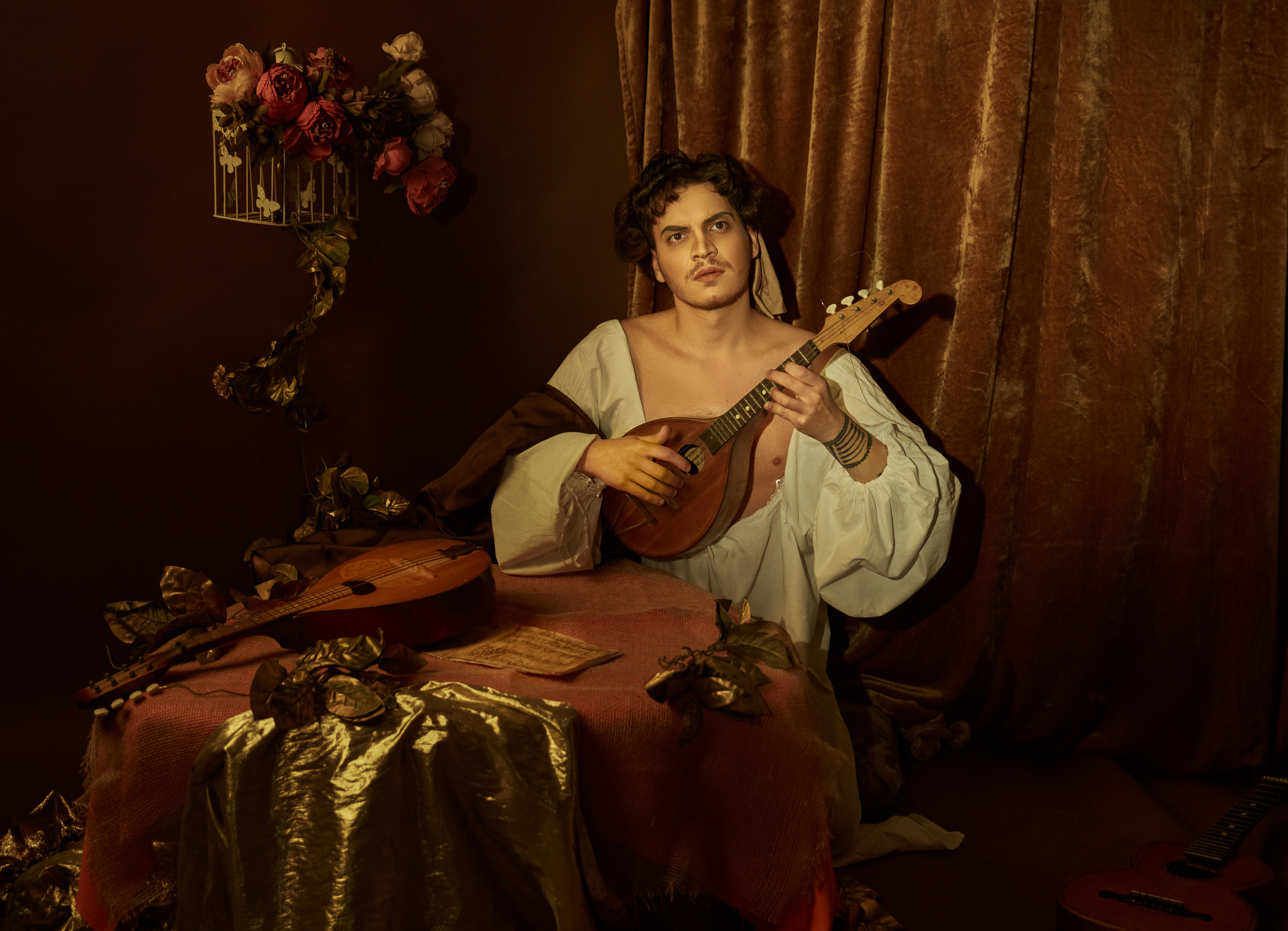 Образ под картину Караваджо " Лютнист». Свадебный фотограф, портретный фотограф в Москве и Саратове Оксана Анциферова