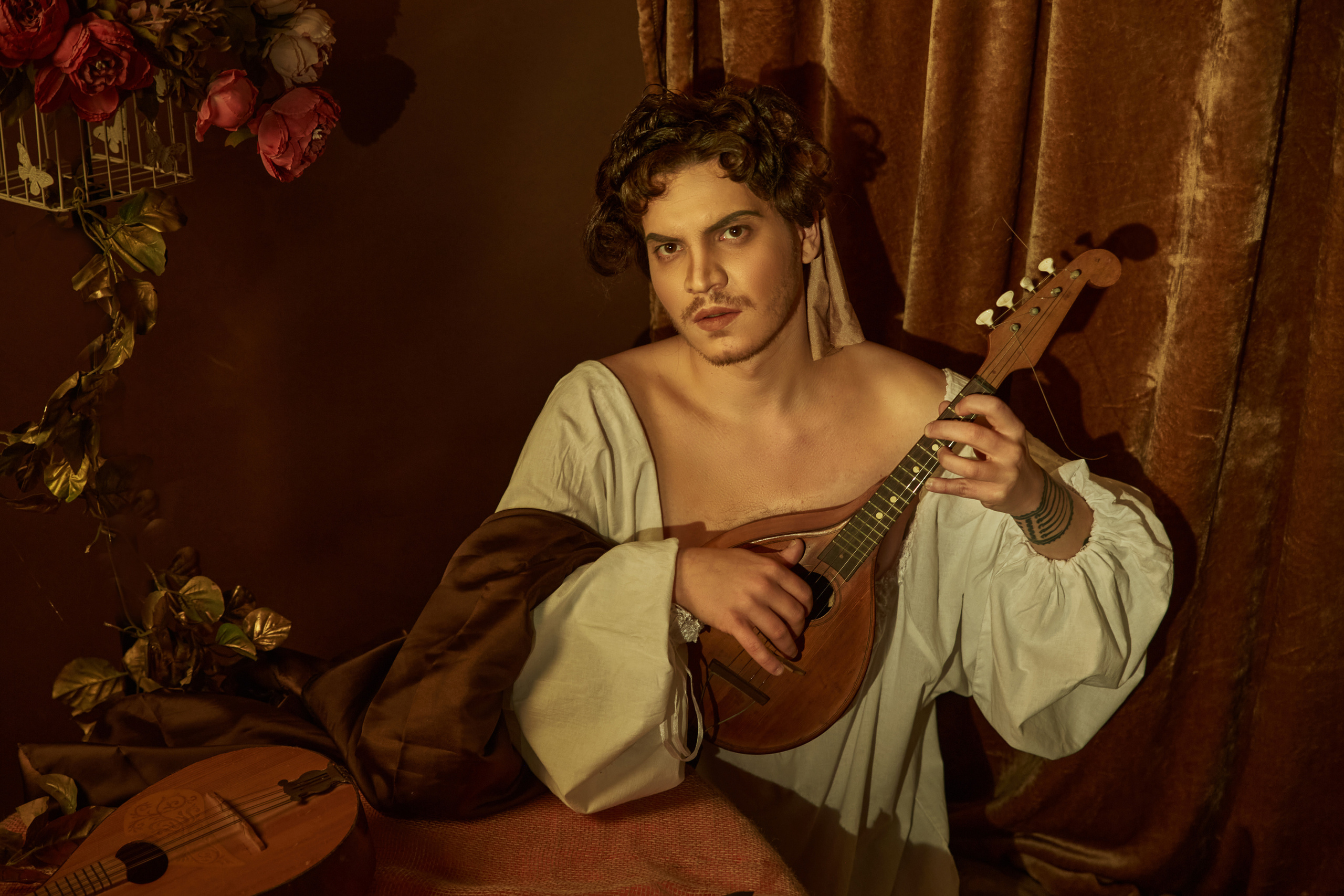 Образ под картину Караваджо " Лютнист». Свадебный фотограф, портретный фотограф в Москве и Саратове Оксана Анциферова