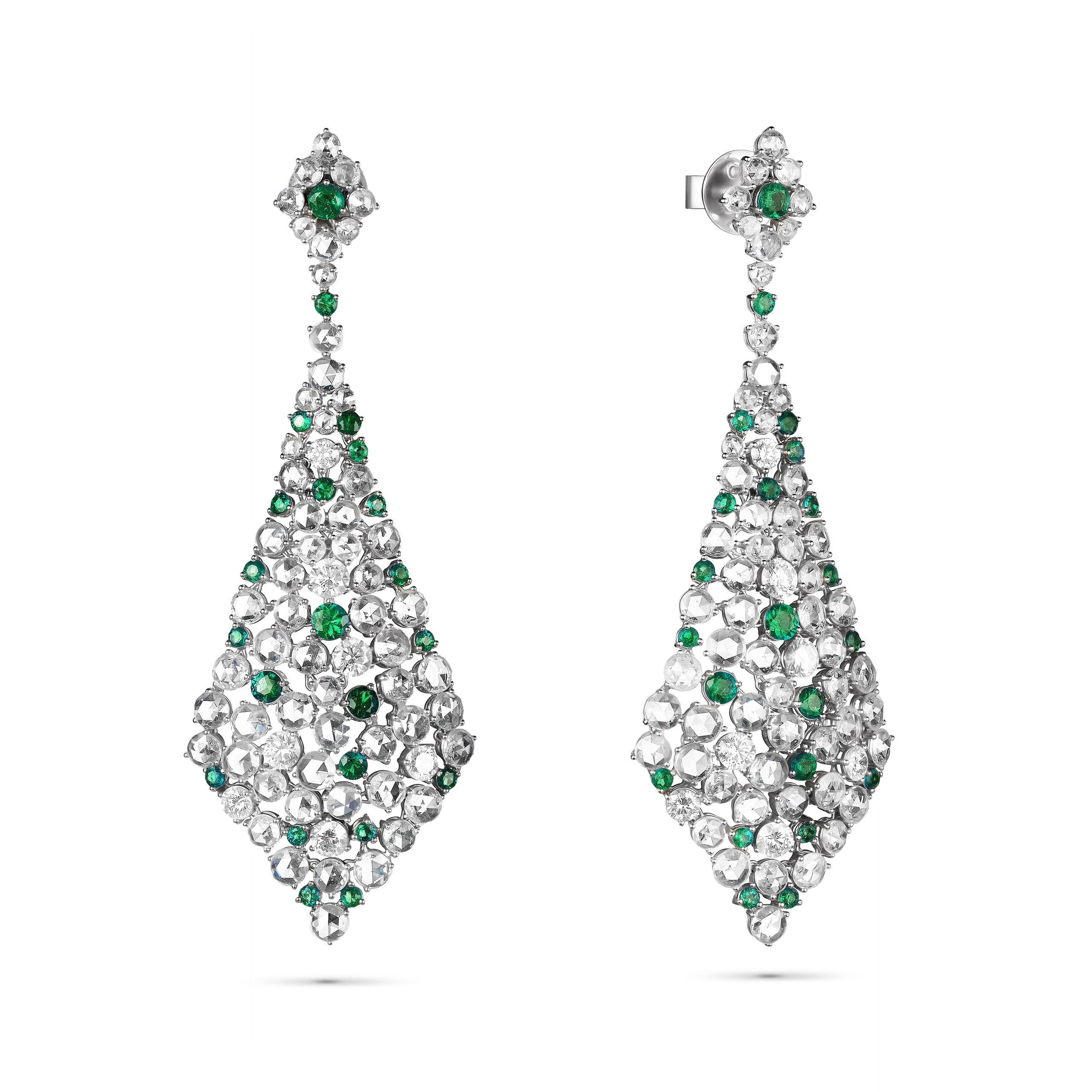 Серьги с изумрудами и бриллиантами Sirius, Фотограф Ринат Каримов, Алматы.