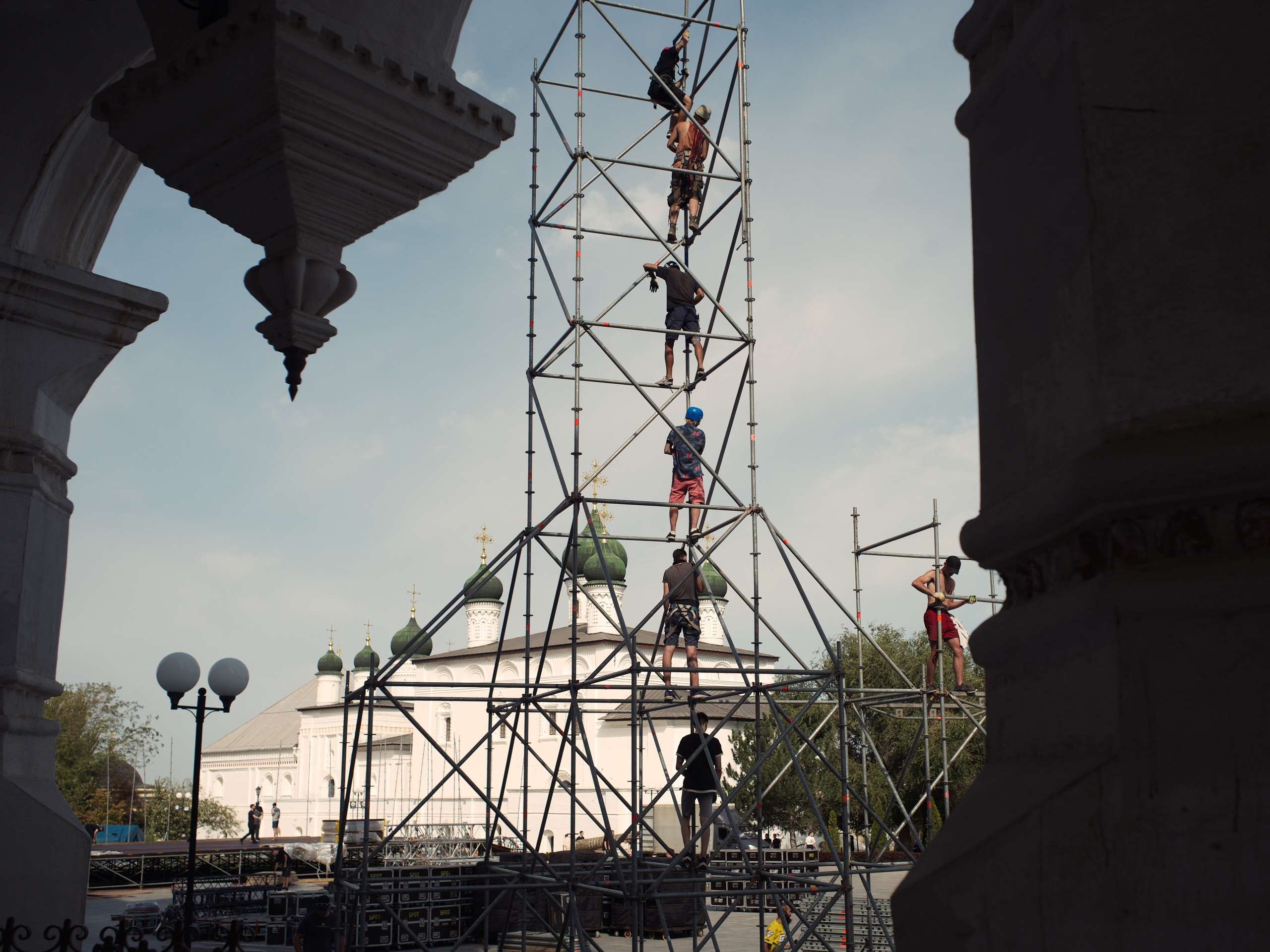Renovation work in the Astrakhan Kremlin