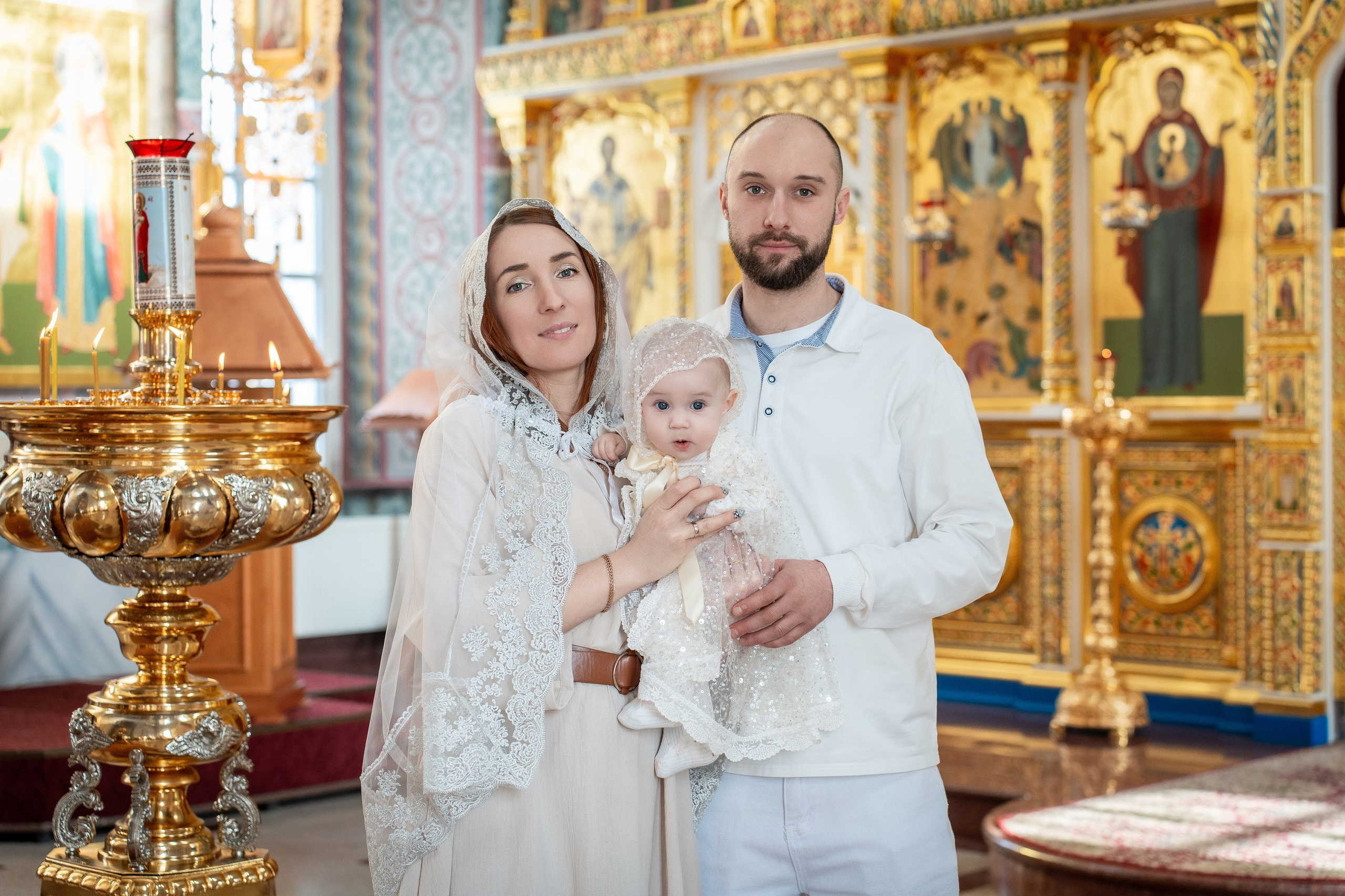 Крещение Виктории в храме Покрова Пресвятой Богородицы. Фотограф на Крещение Тула и Венчание в Туле, детский и семейный фотограф
