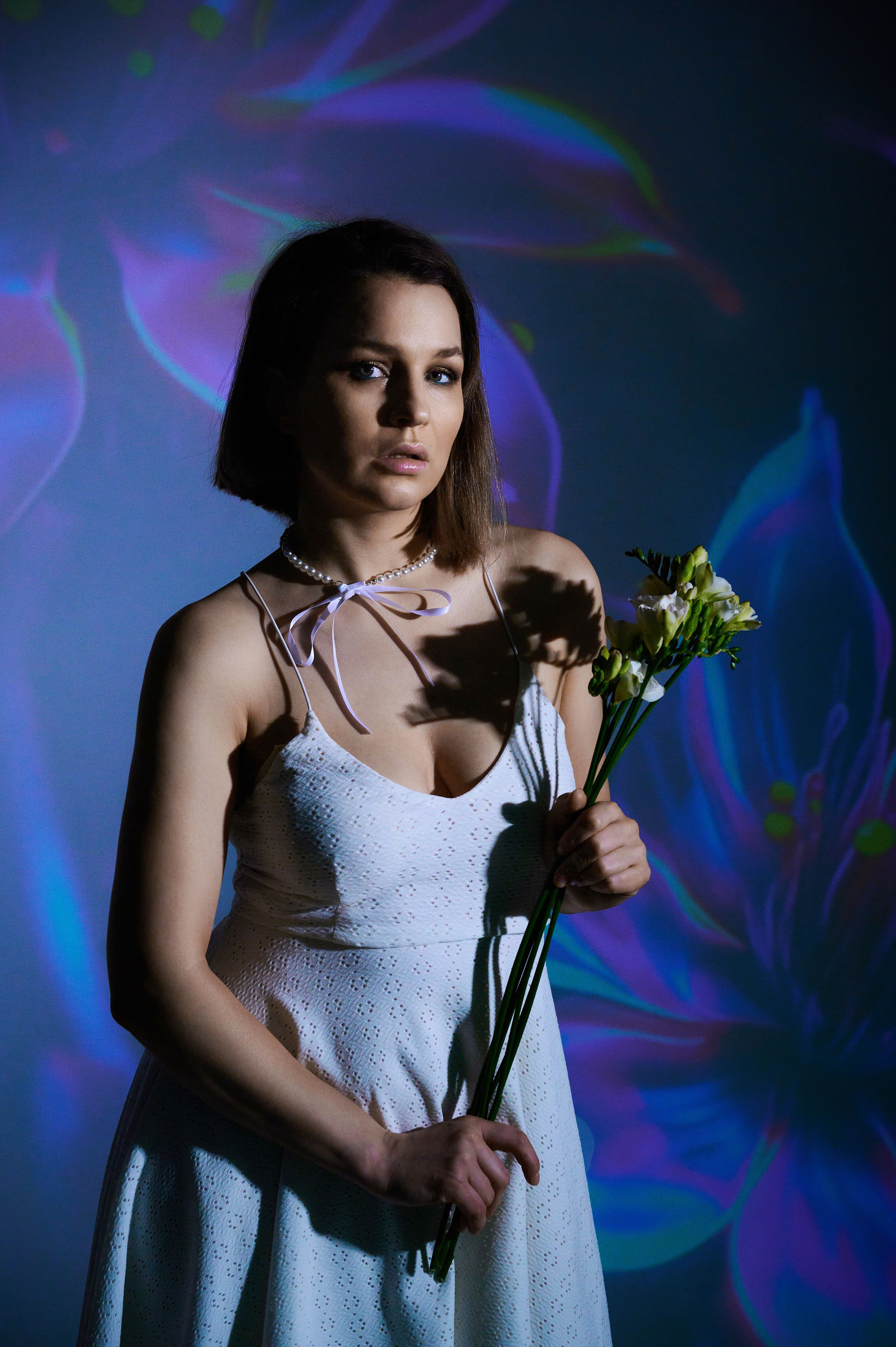 Фотосессия Ксении с проектором