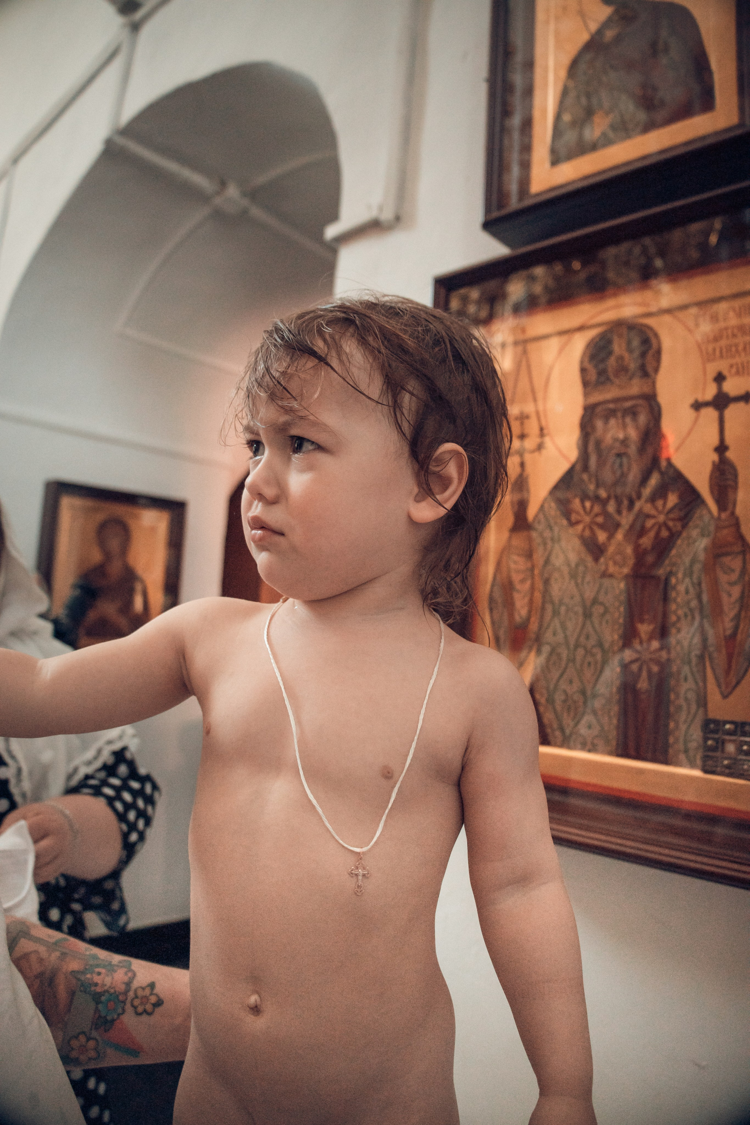 Таинство Крещения Киры. Благовещенская церковь. Семейный фотограф в Рязани и Рязанской области