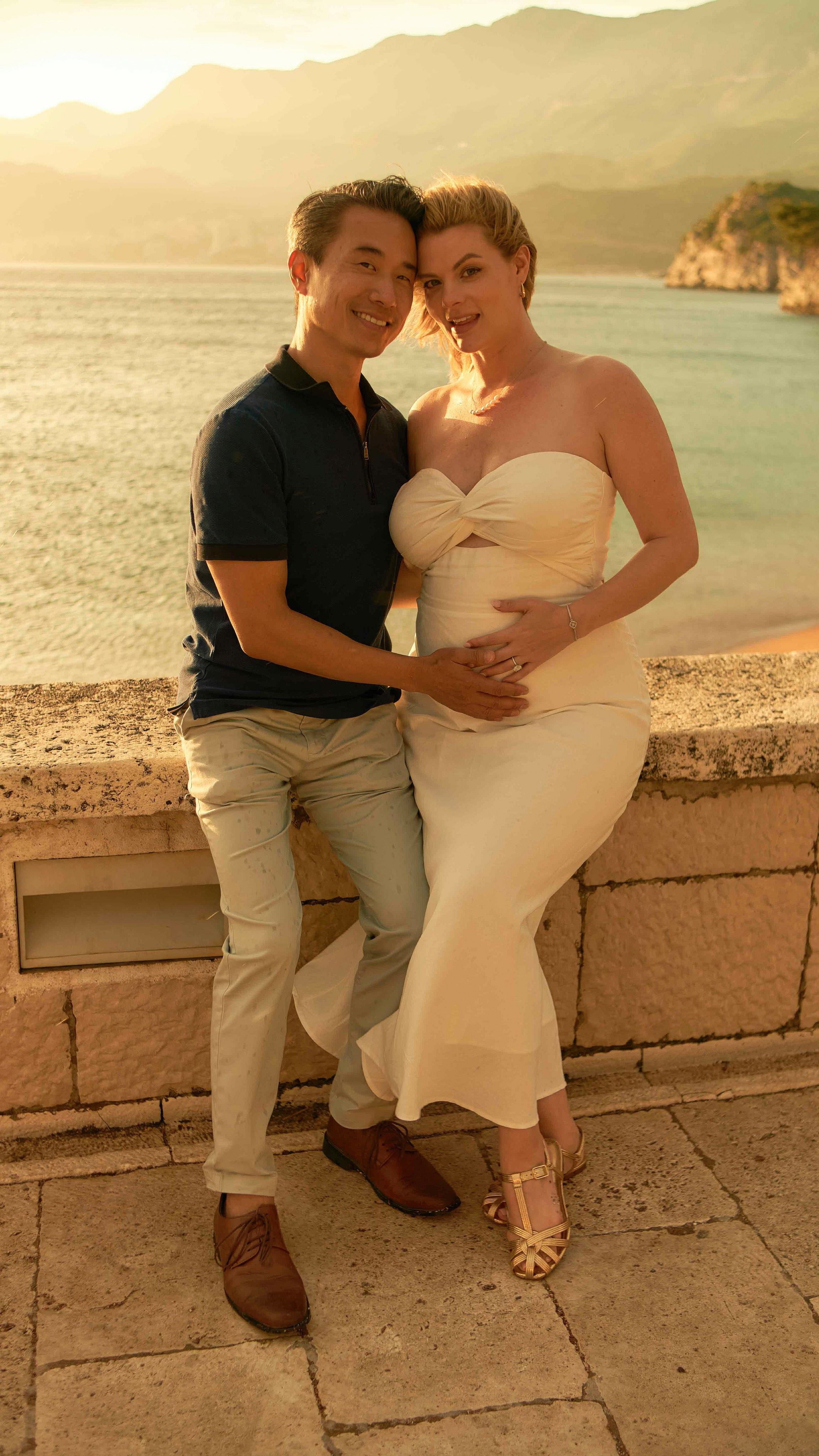 Pregnancy Photoshoot in Montenegro | Sveti Stefan Maternity Session
