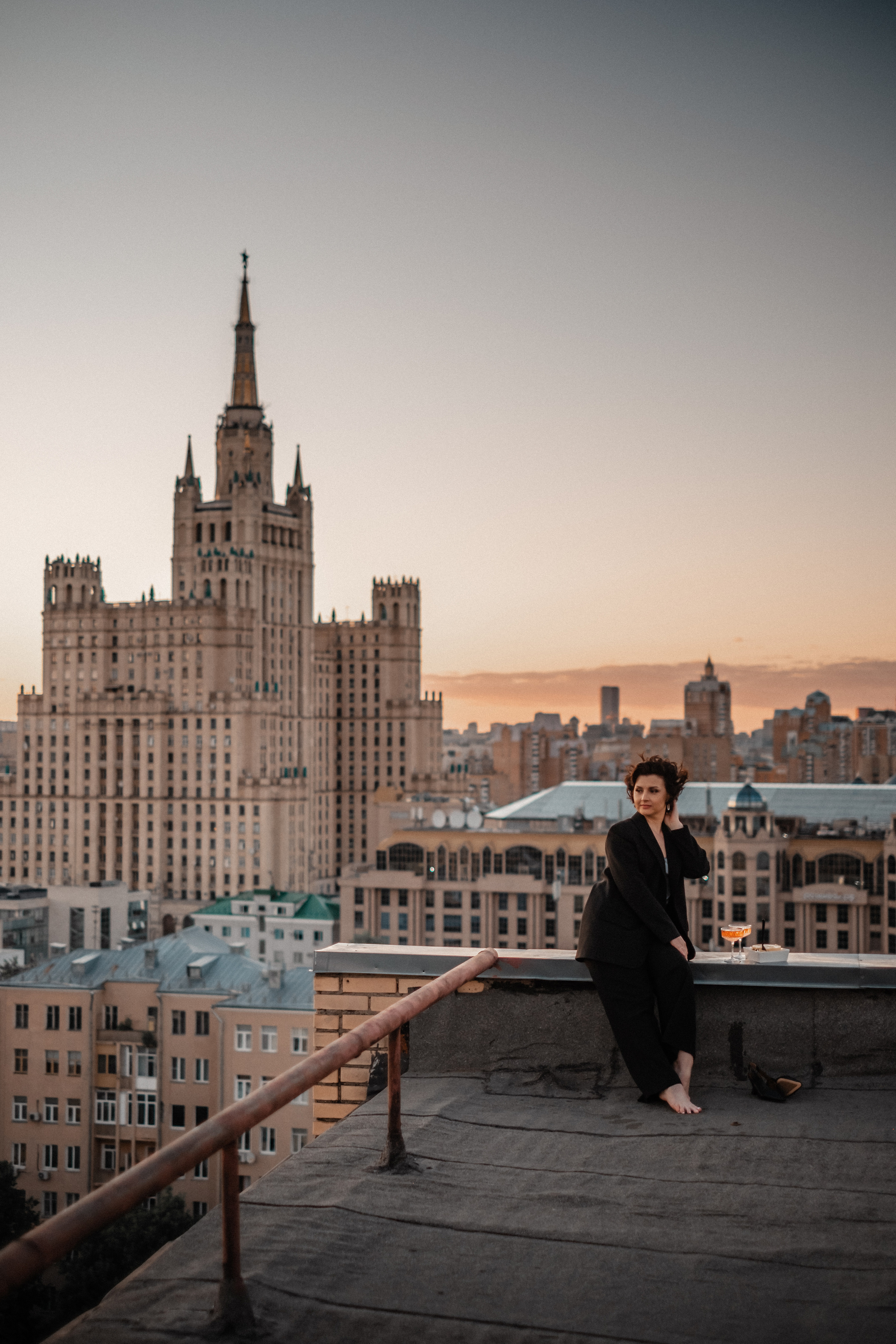 На крыше. Life style фотограф в Москве Ирина Кикина. Стильная фотосессия