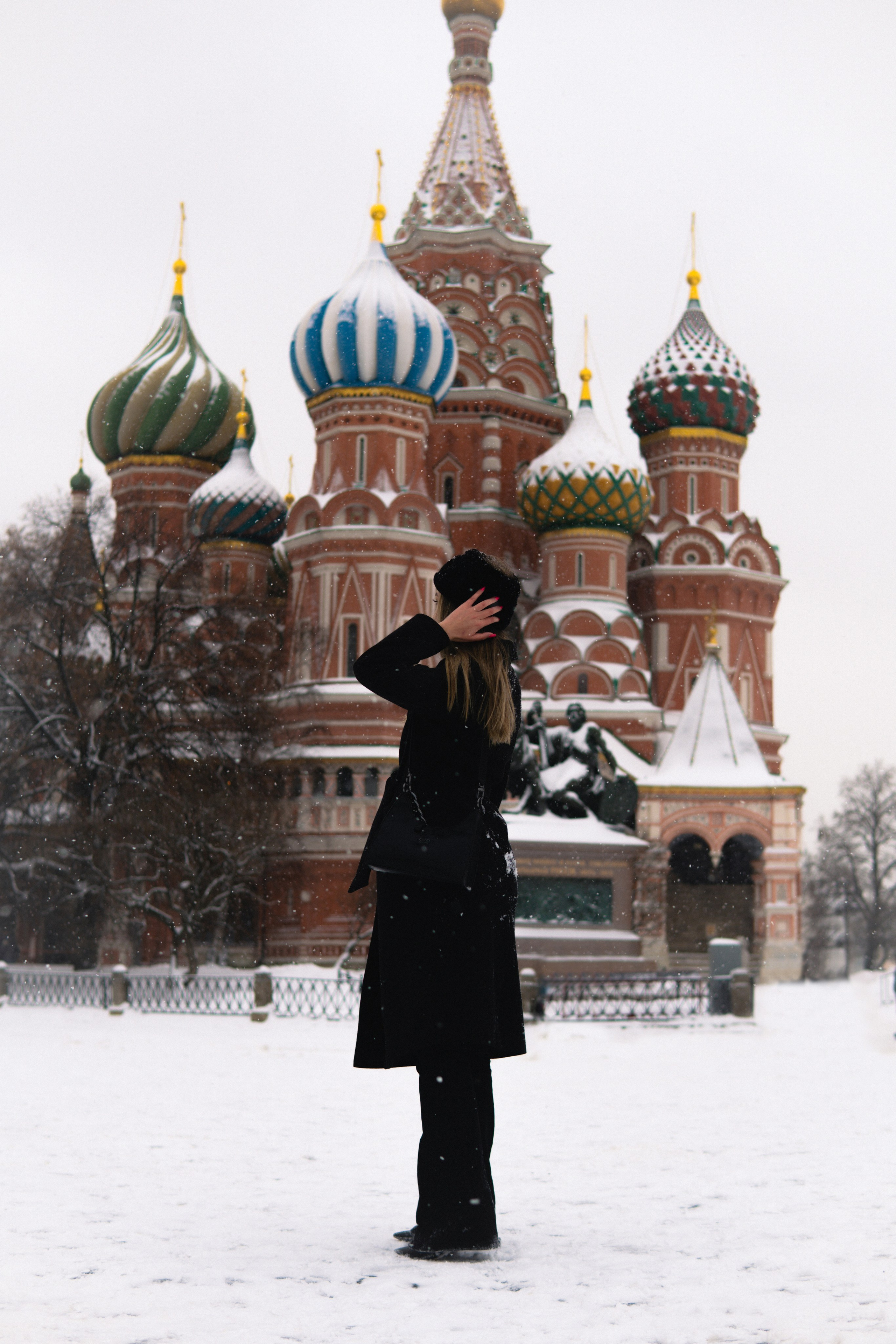 Зимняя фотосессия на Красной площади. Винтаж фото. Фотограф Наталья Воронина Москва