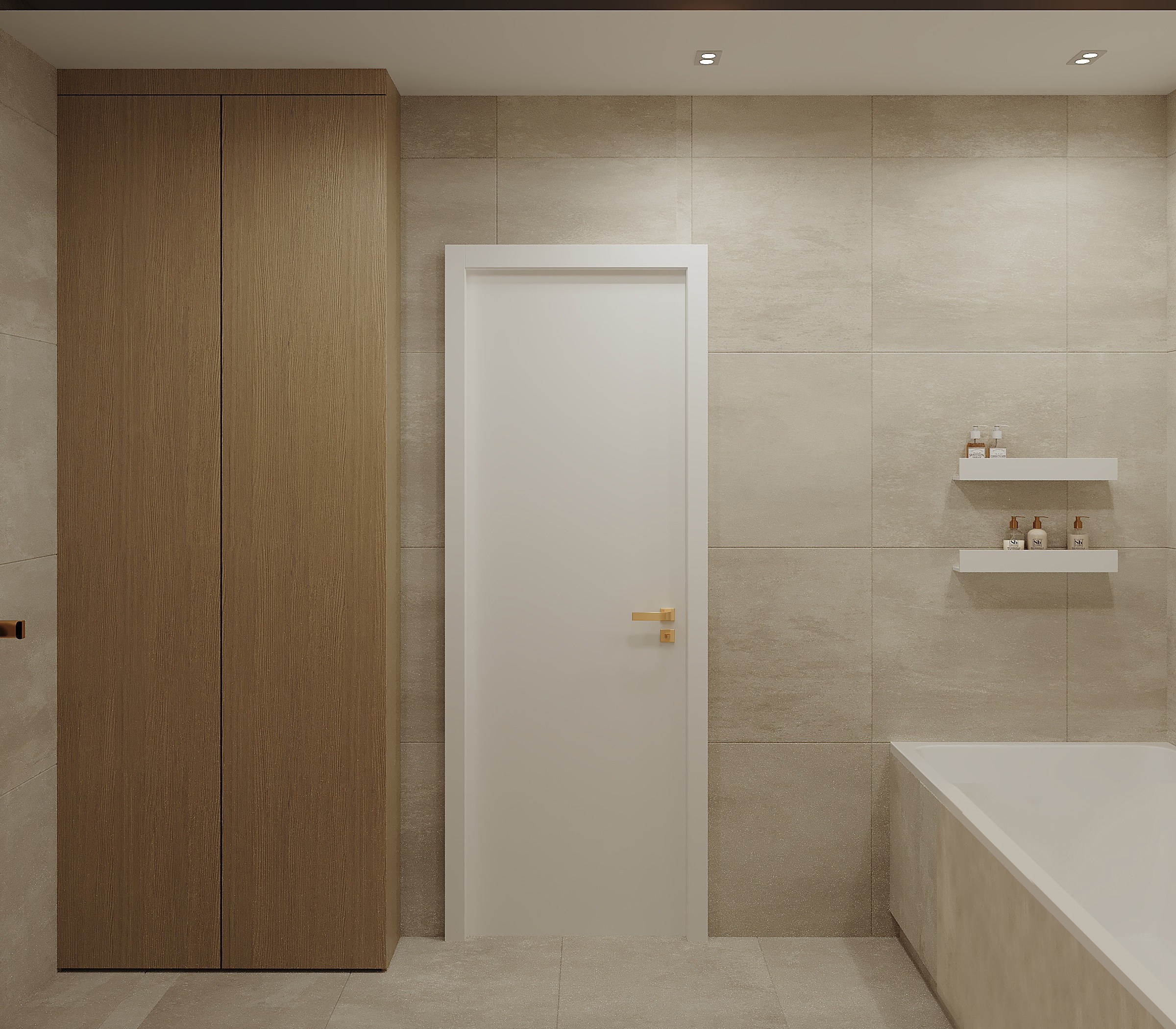 Современная квартира с элементами джапанди. Lina architector | Дизайн интерьера